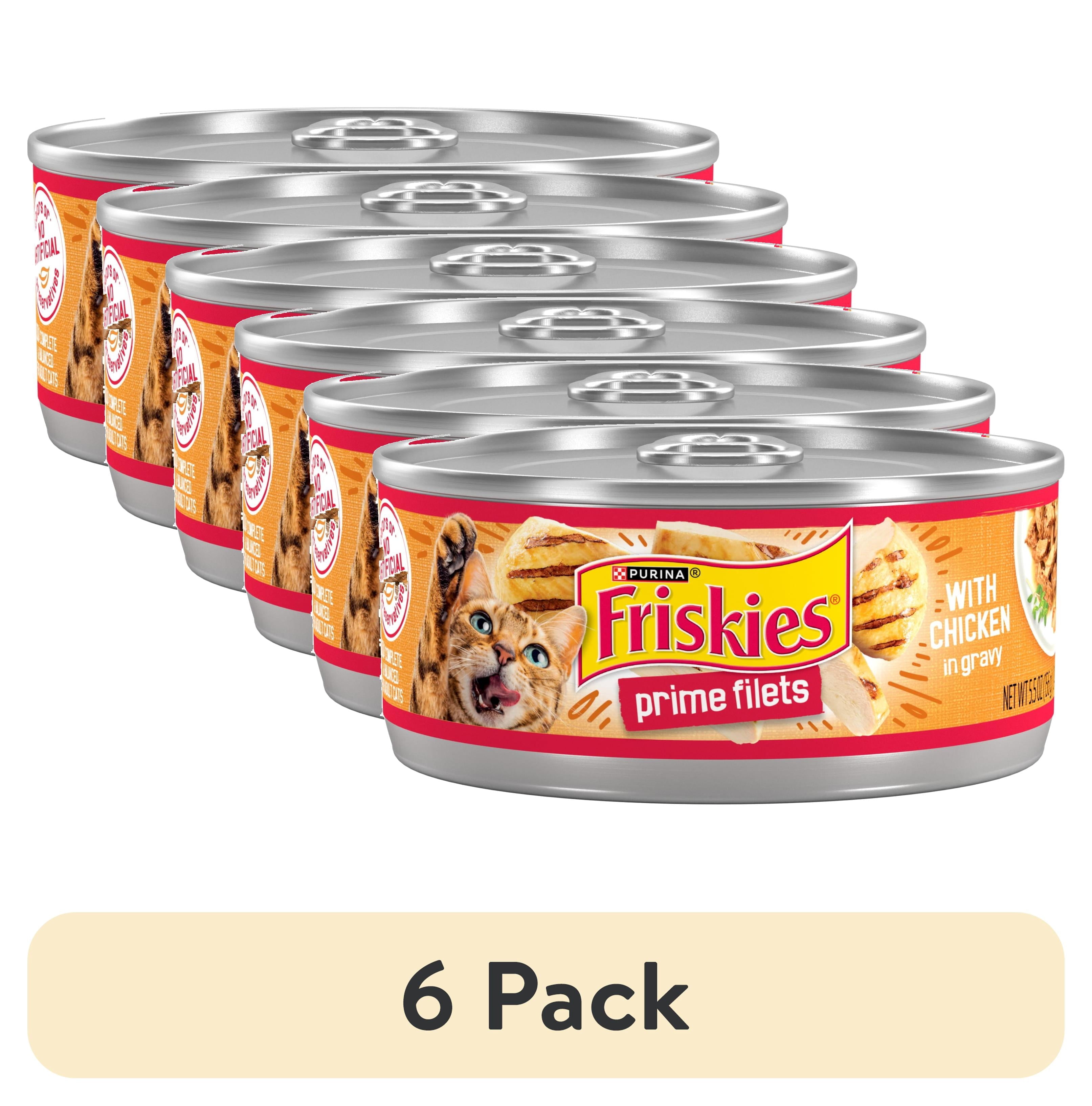Purina Friskies Prime Filet - Chicken in Gravy, Wet Cat Food, 5.5 oz Can - 6-Pack