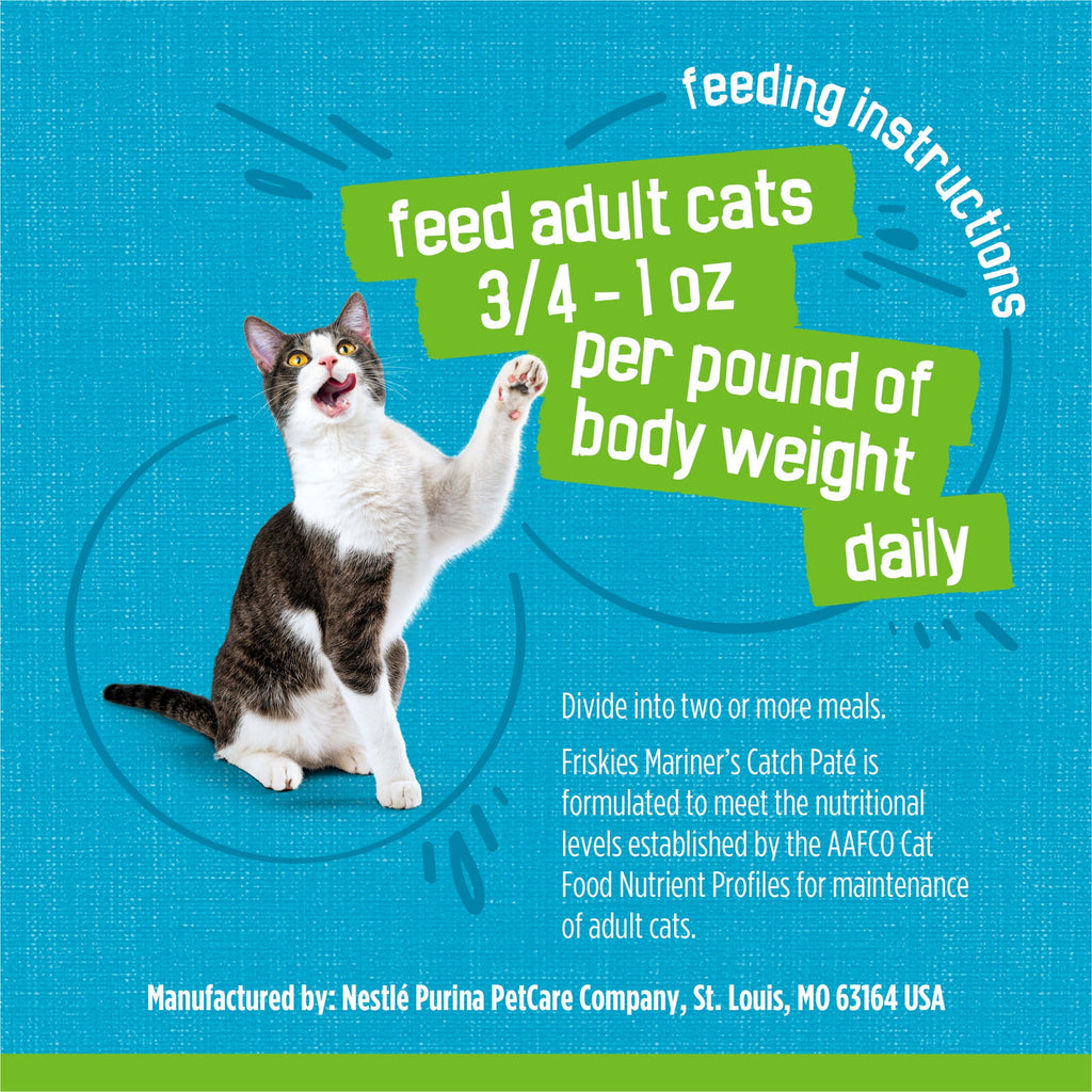 Purina Friskies Mariner's Catch Fish Flavor Pate Wet Cat Food - 5.5 oz Can - 12-Pack