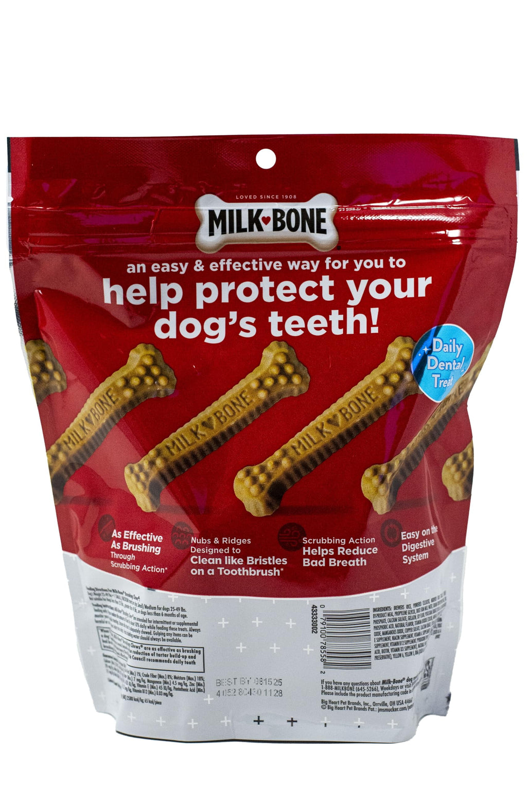 Dental Dog Treats - Brushing Chews - Small/Medium - Milk-Bone - MerlinsMart Zine + Rope Toy