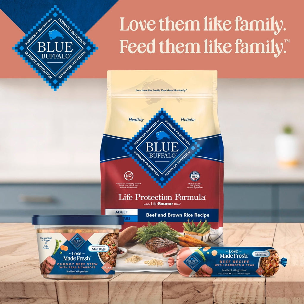 Blue Buffalo Love Made Fresh Dog Food - Refrigerated, Chunky Beef Stew, 1-lb Tub - 6-Pack