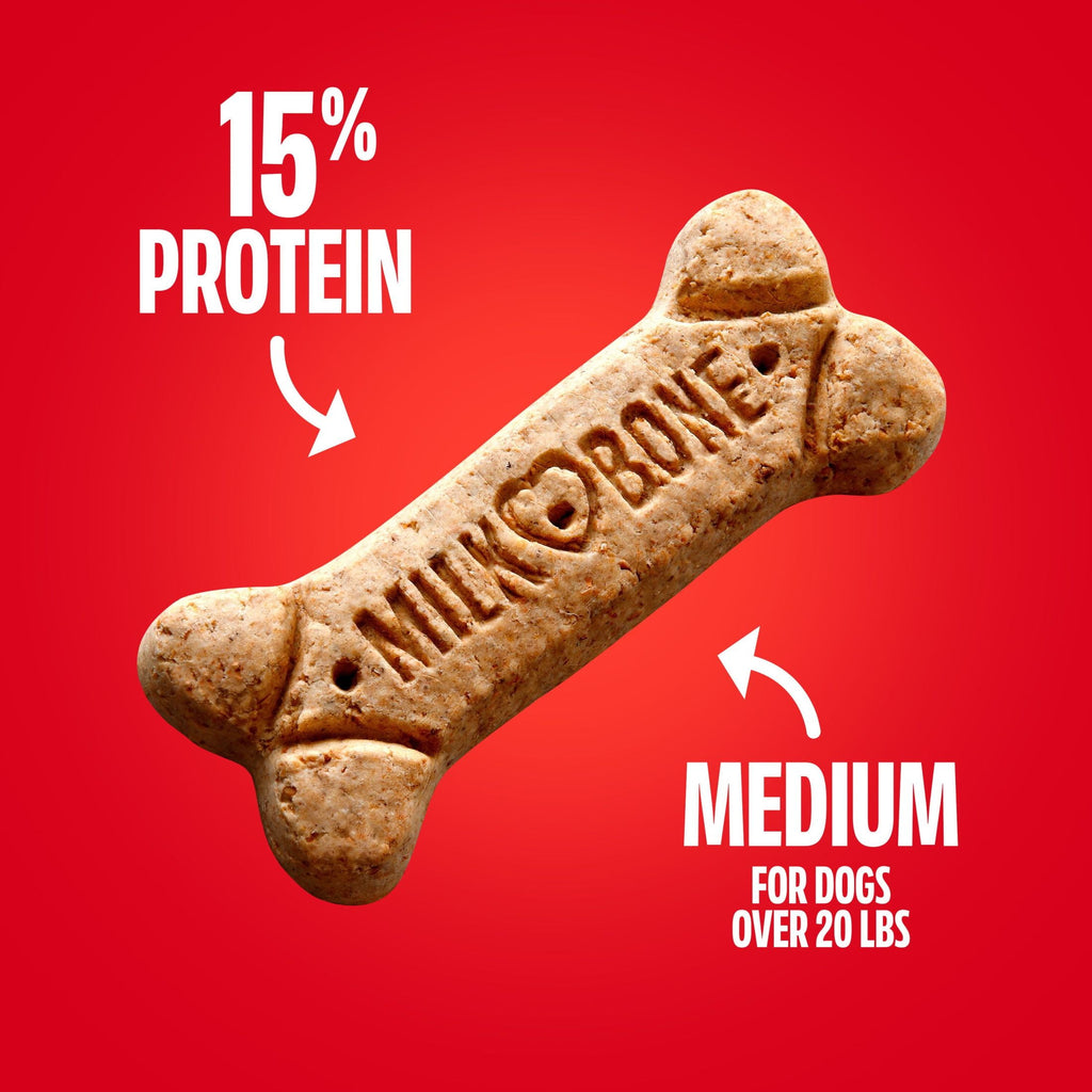 Milk Bone Crunchy Medium Dog Treats - 24 oz Box, Original Beef Flavor