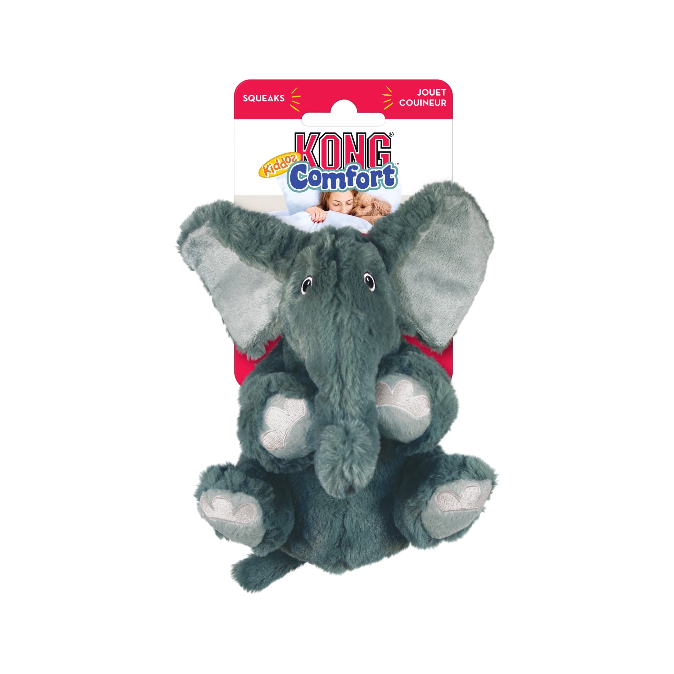 KONG® Comfort Kiddos Dog Toy - Removable Squeaker, Elephant, Extra Small