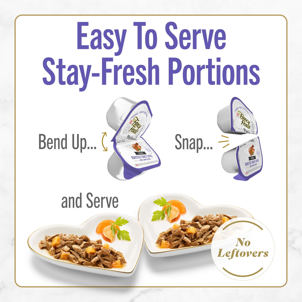 Purina Fancy Feast Petites With Roasted Turkey Entrée with Sweet Potato in Gravy Gourmet Wet Cat Food Pate