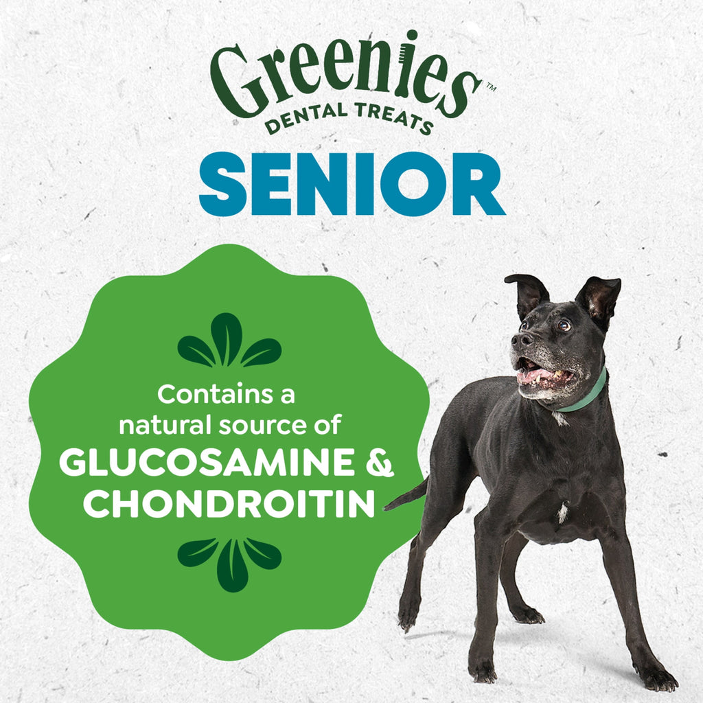 Greenies Aging Care Adult Natural Dental Dog Treats Regular Size - 27 oz Pack (27 Count)