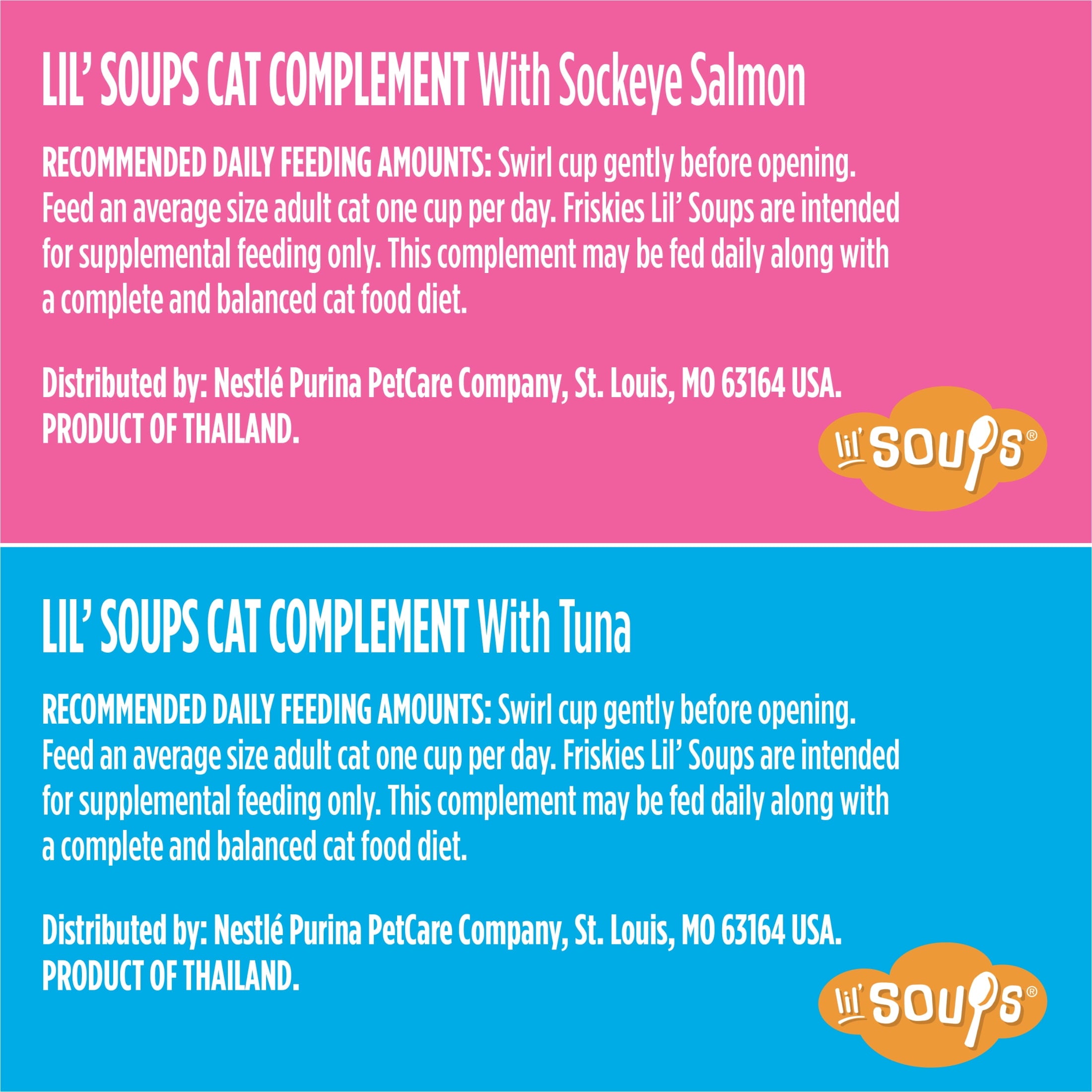 Purina Friskies Lil' Soups Salmon and Tuna for Cats Variety Pack - 1.2 oz Cups (18 Count)
