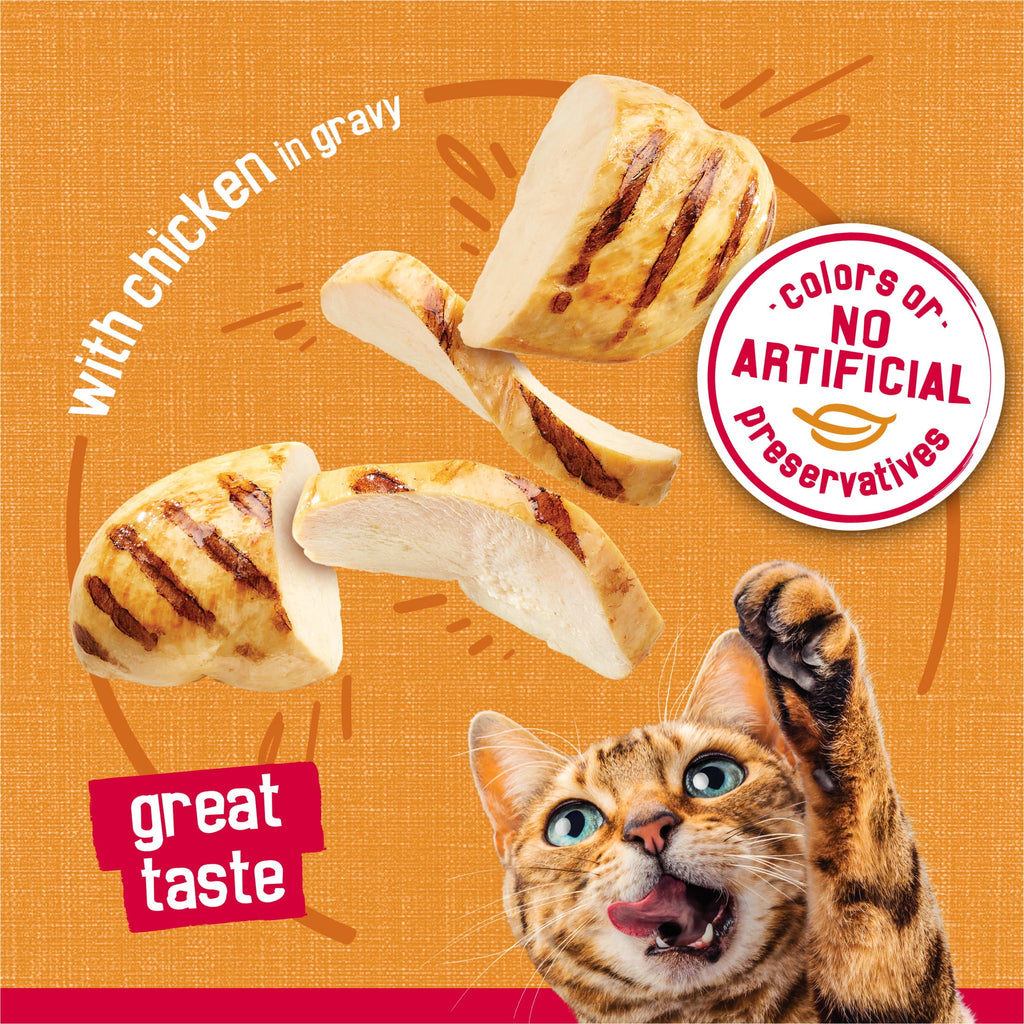 Purina Friskies Prime Filet - Chicken in Gravy, Wet Cat Food, 5.5 oz Can - 12-Pack