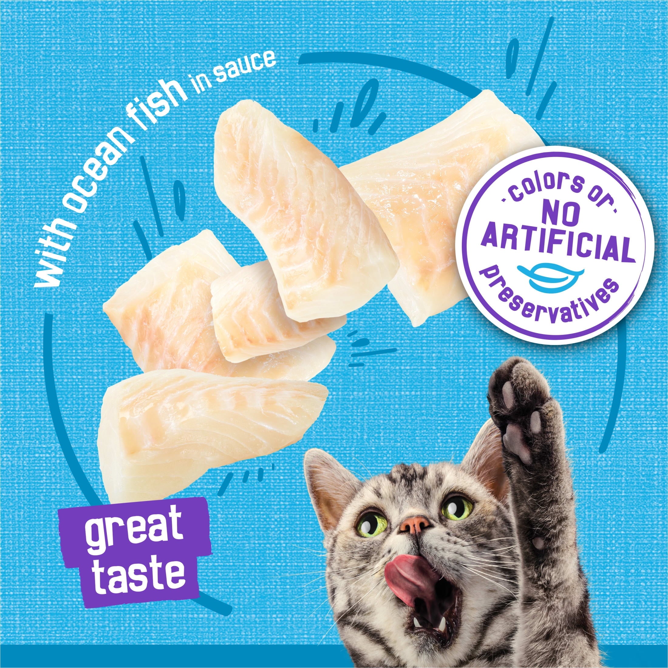 Purina Friskies Meaty Bits with Ocean Fish in Sauce Wet Cat Food - 13.5 oz Can