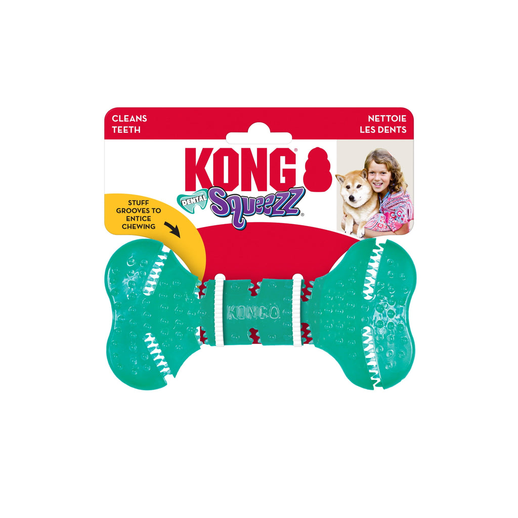 KONG® Squeezz Dental Bone Dog Toy - Medium