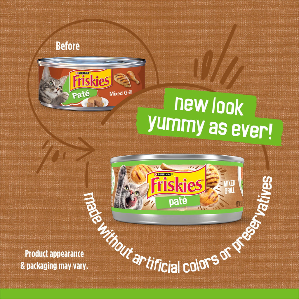 Purina Friskies Pate - Mixed Grill, Wet Cat Food, 5.5 oz Can