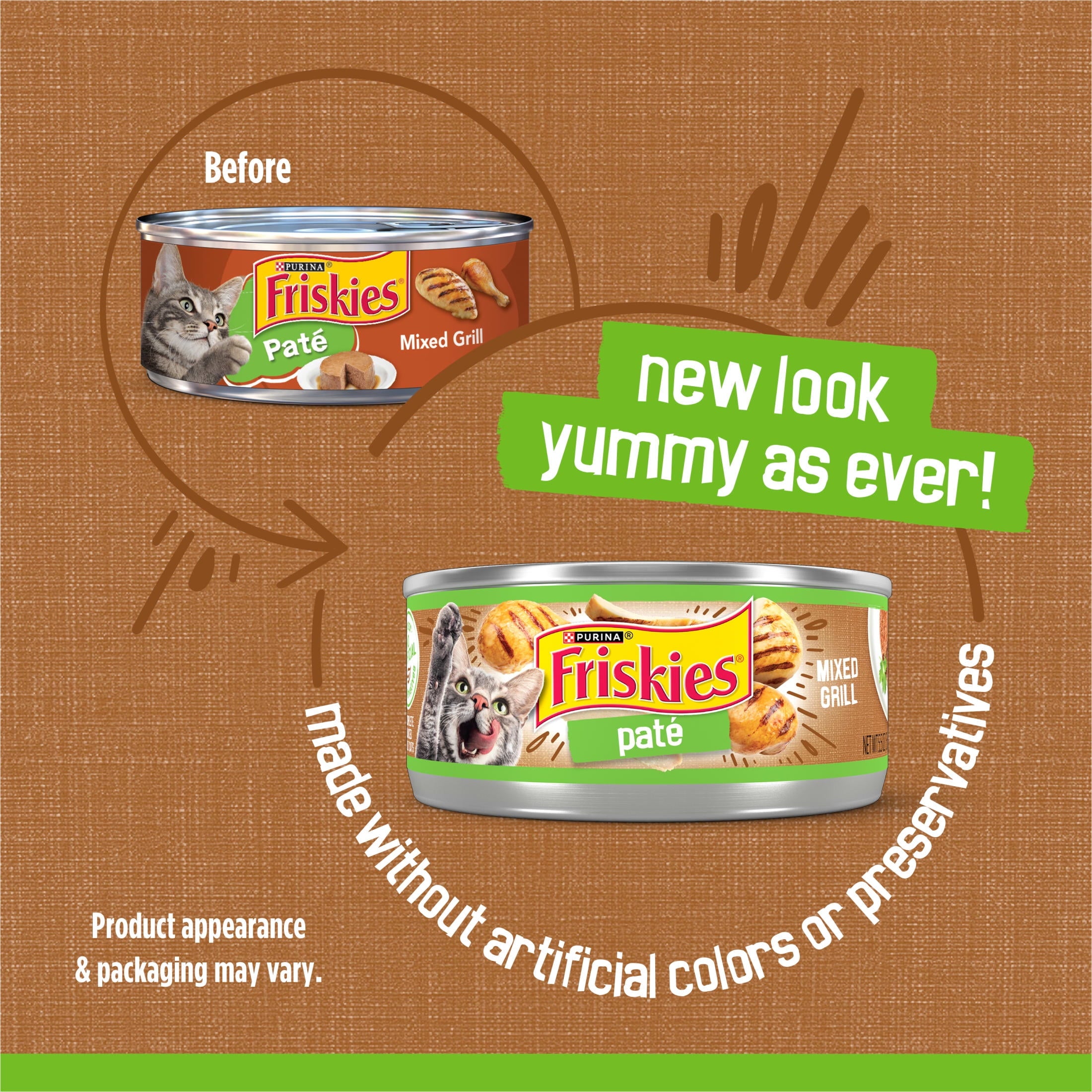 Purina Friskies Pate - Mixed Grill, Wet Cat Food, 5.5 oz Can