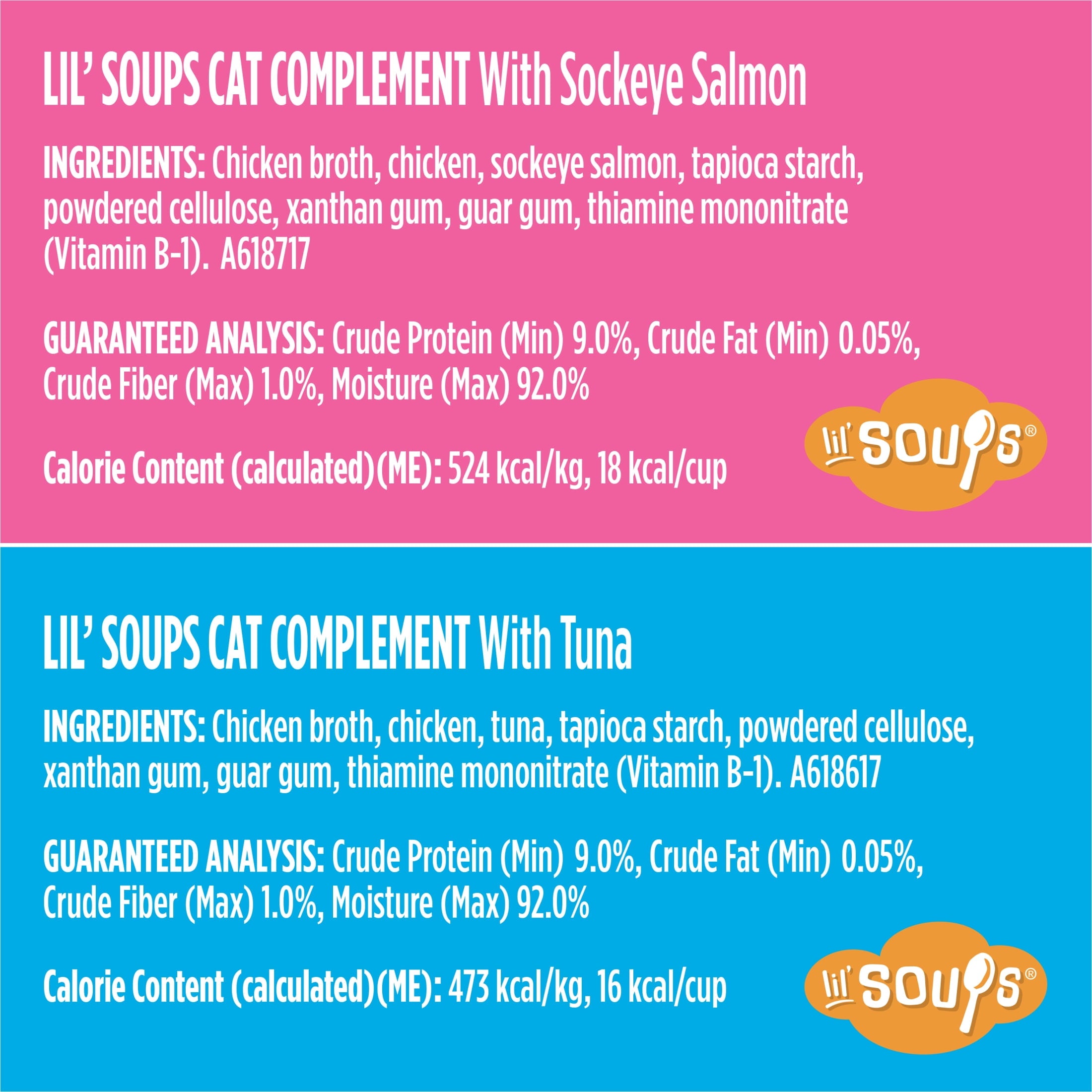 Purina Friskies Lil' Soups Salmon and Tuna for Cats Variety Pack - 1.2 oz Cups (18 Count)