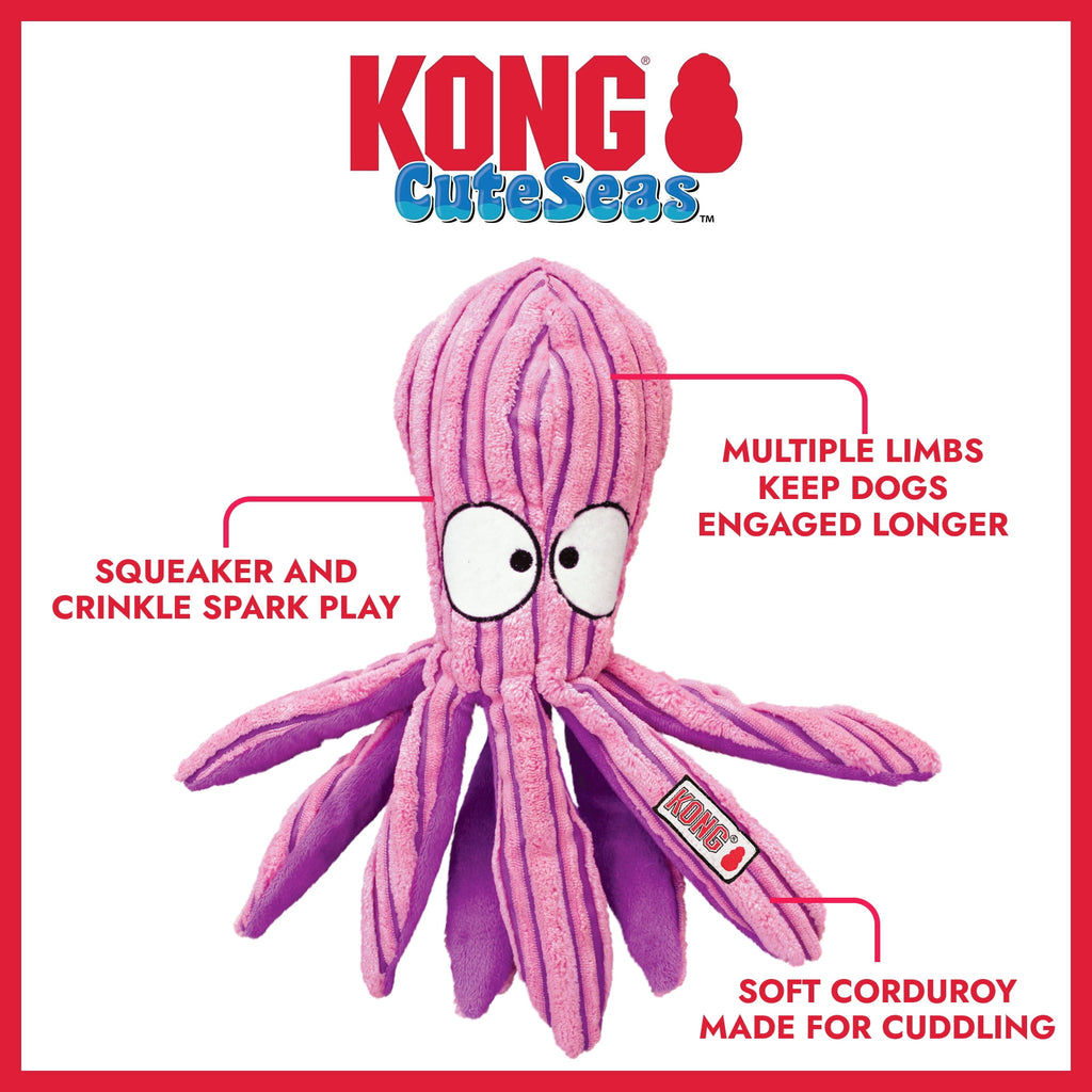 KONG® Cuteseas®Squeaker Dog Toy - Octopus, Medium