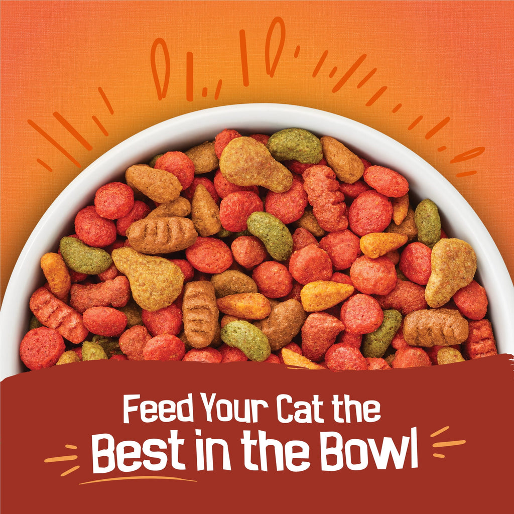 Purina Friskies Tender and Crunchy Dry Cat Food Flavors of Chicken - Beef, Carrots and Green Beans, 3.15 lb Bag