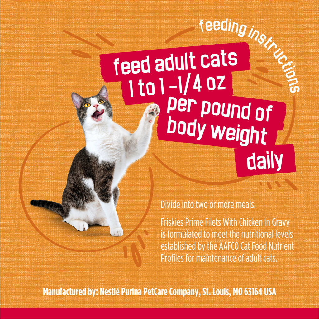 Purina Friskies Prime Filet - Chicken in Gravy, Wet Cat Food, 5.5 oz Can