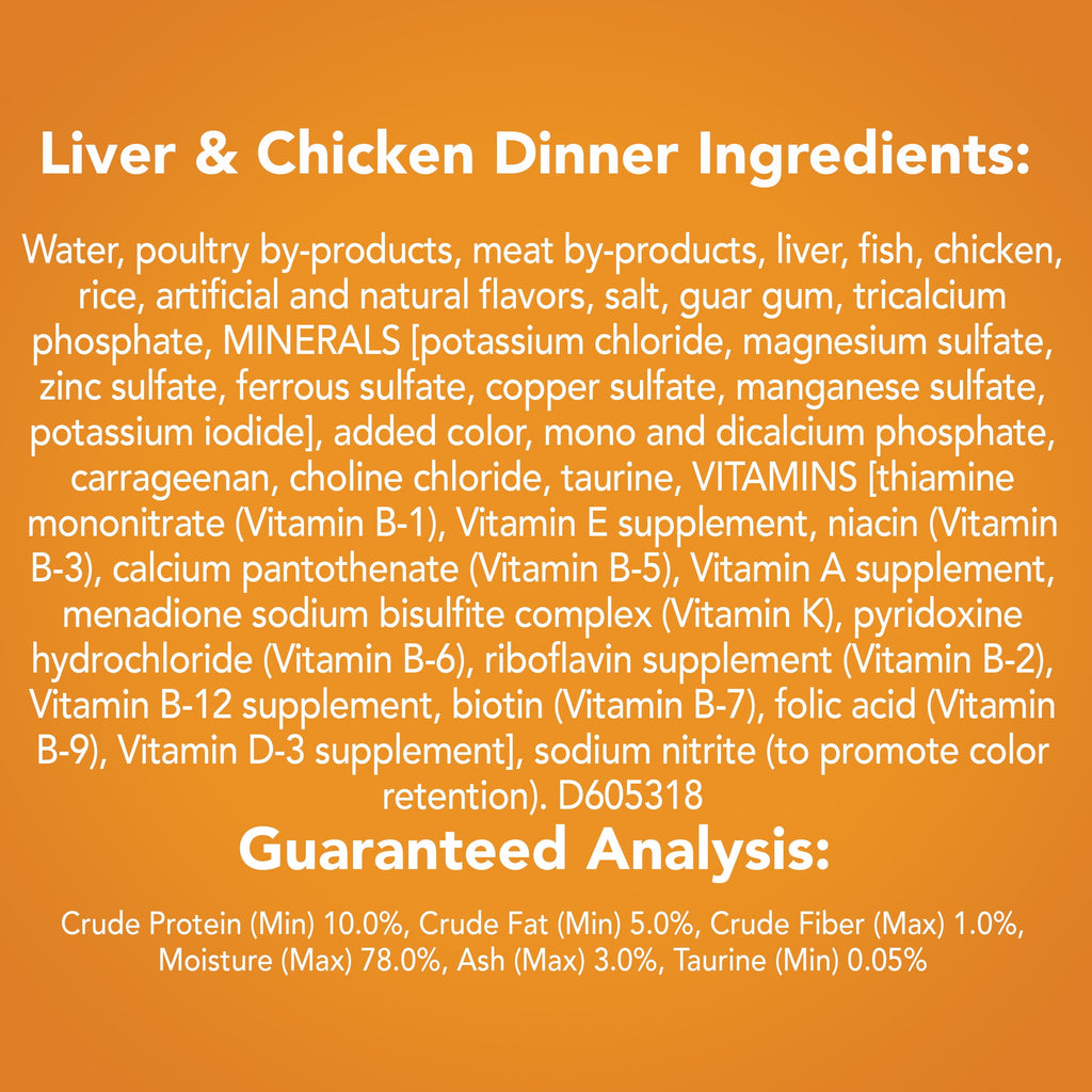 Purina Friskies Liver & Chicken Flavor Pate Wet Cat Food - 5.5 oz Can - 12-Pack