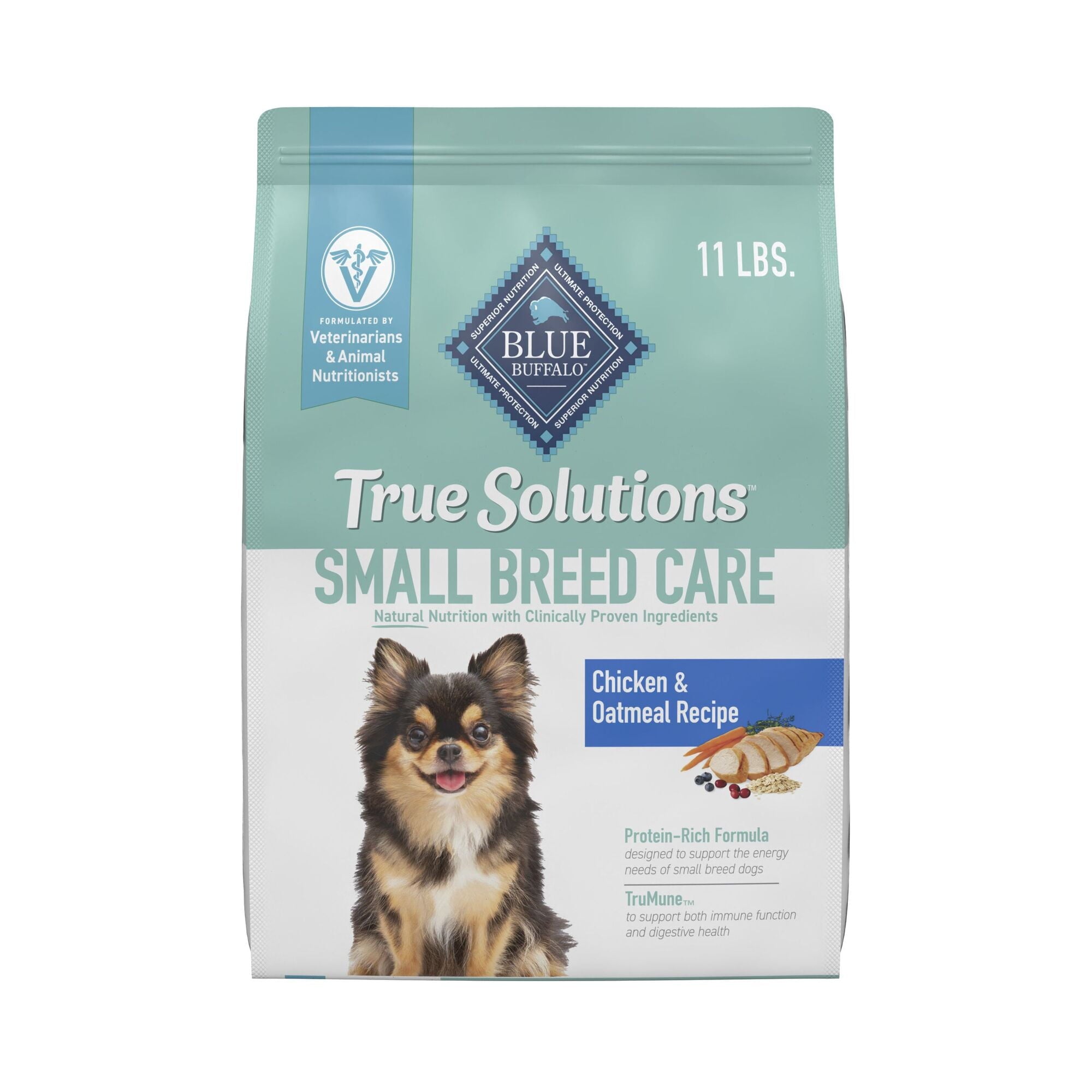 BLUE True Solutions Small & Mighty Adult Small Breed Dog Dry Food - Chicken, 11-lb. Bag