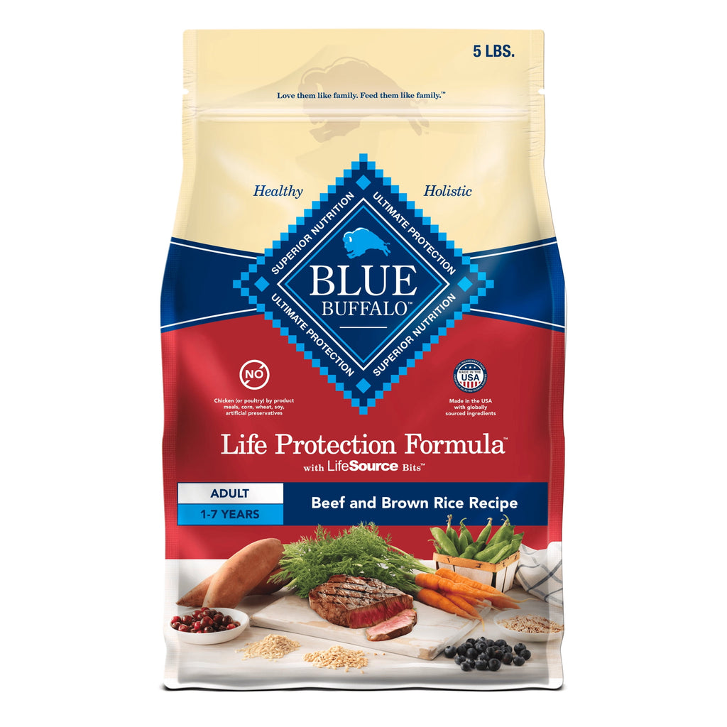 Blue Buffalo Life Protection Formula Natural Dry Dog Food - Beef & Brown Rice, 5-lb. Bag
