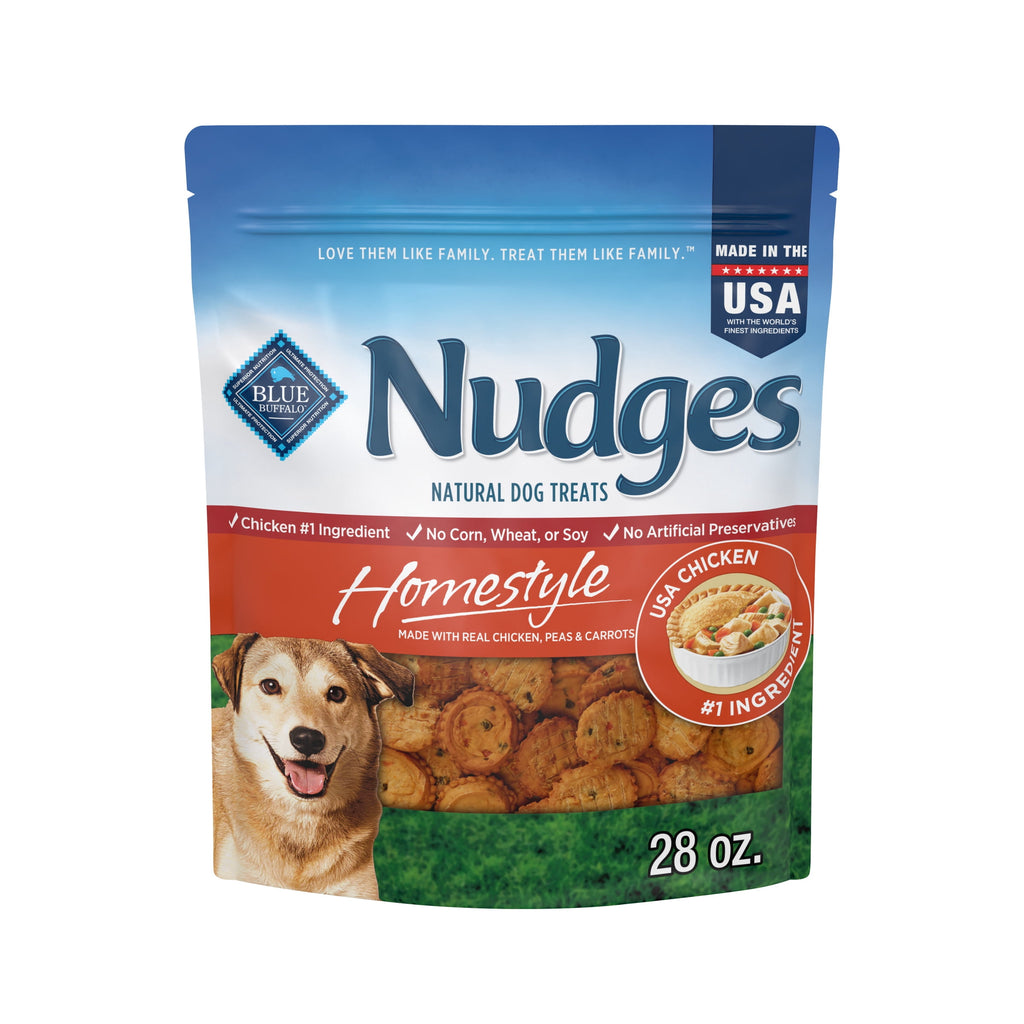 Blue Buffalo Nudges - Natural Dog Treats, Chicken Pot Pie Recipe, 28oz Bag