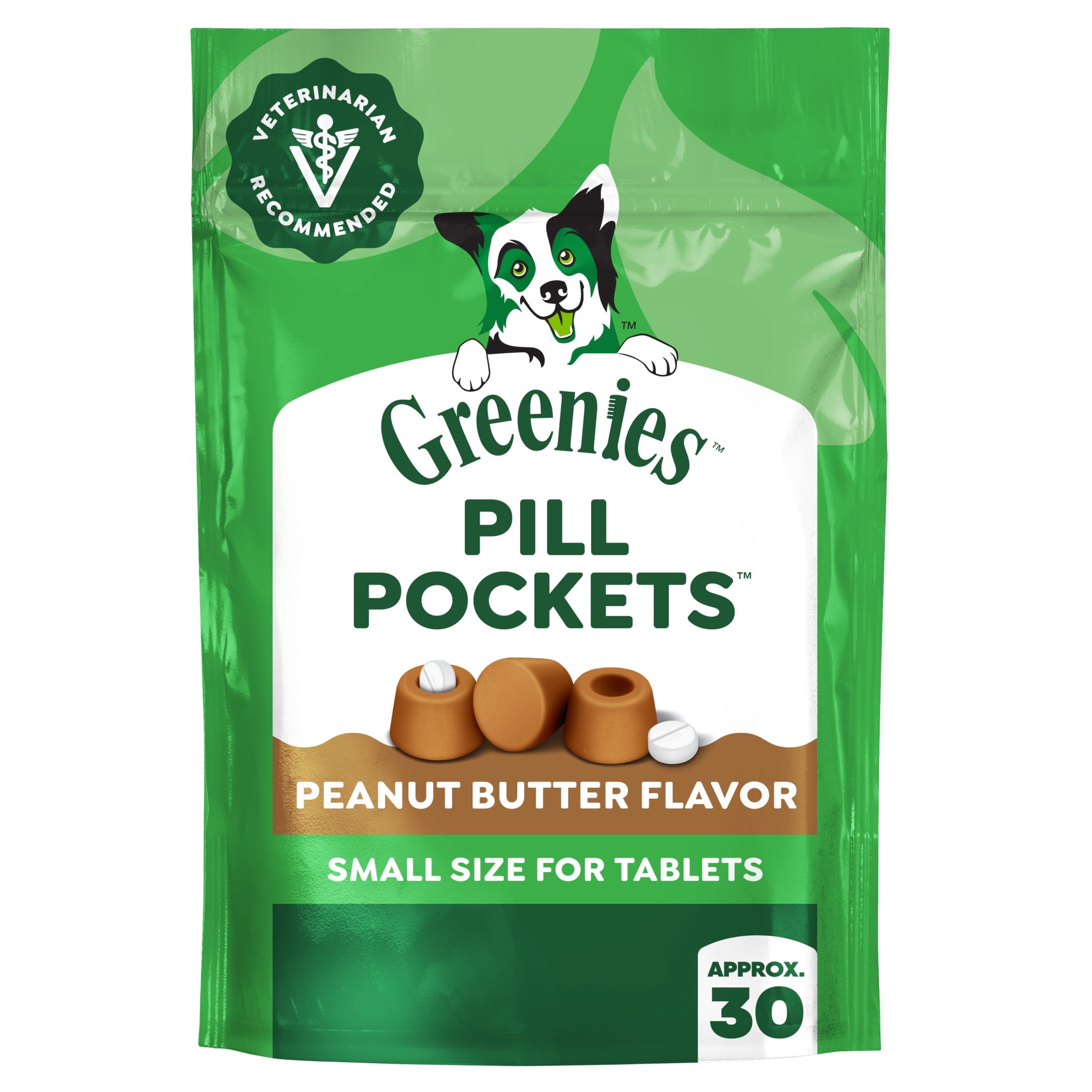 Greenies Pill Pockets Peanut Butter Flavor Small Size Dog Treats - 3.2 oz Pouch