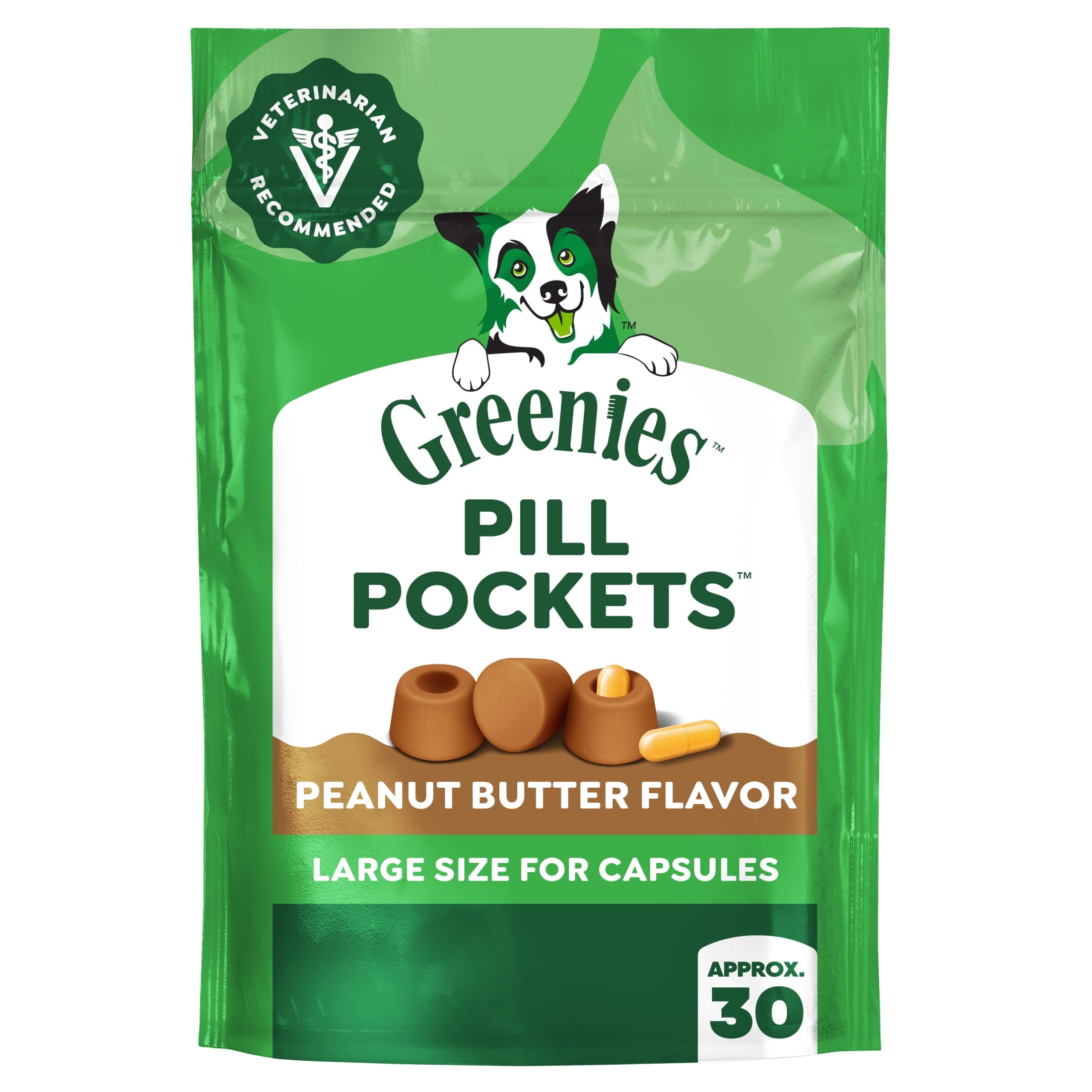 Greenies Pill Pockets Peanut Butter Flavor Dog Treats Large 7.9 oz Pouch