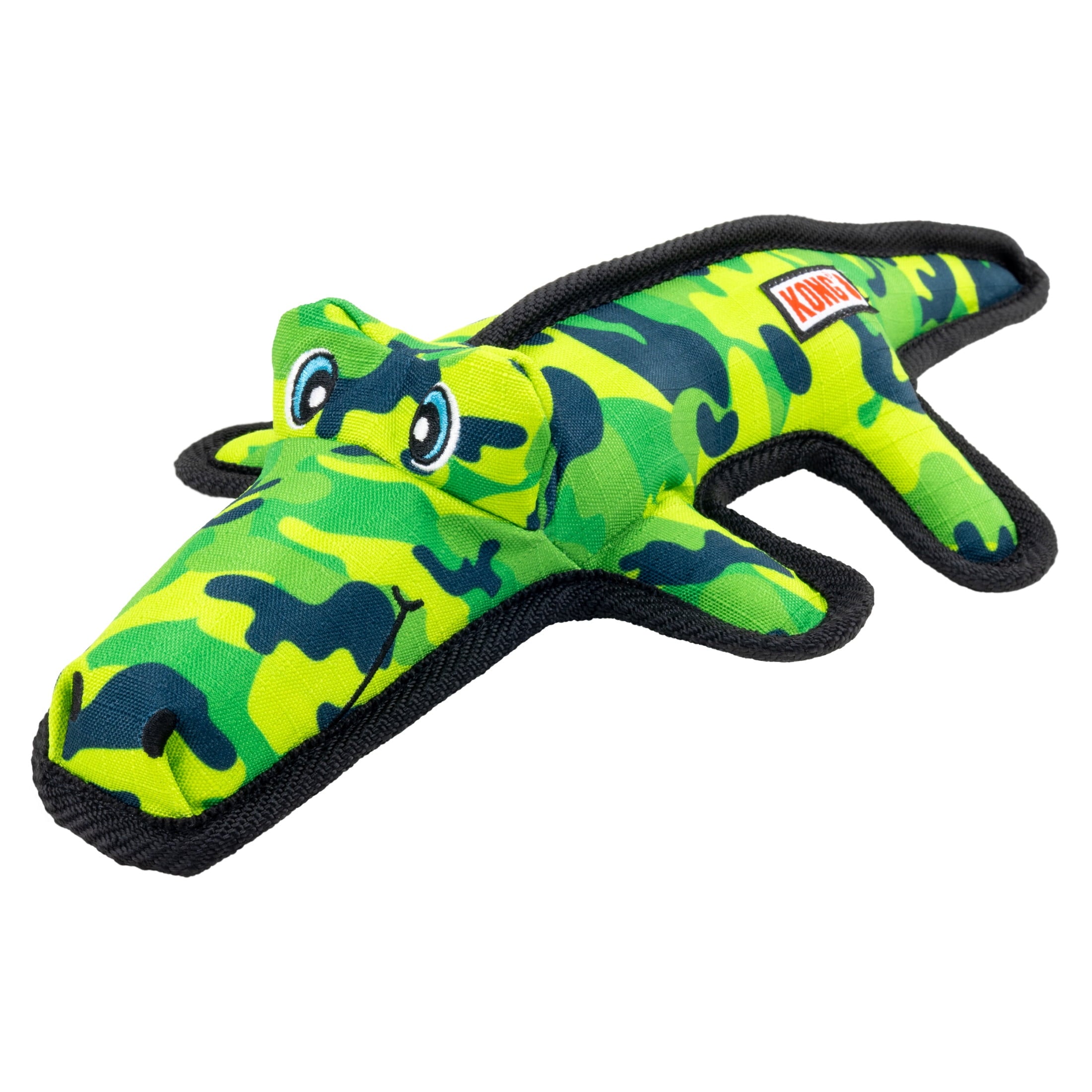 KONG® Ballistic® Durable Plush Squeaker Dog Toy - Alligator, Medium/Large