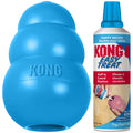 KONG Classic Rubber Puppy Dog Toy for Beginner Chewers - Medium, and Stuff' N Easy Treat, Puppy Recipe, 8 Ounces