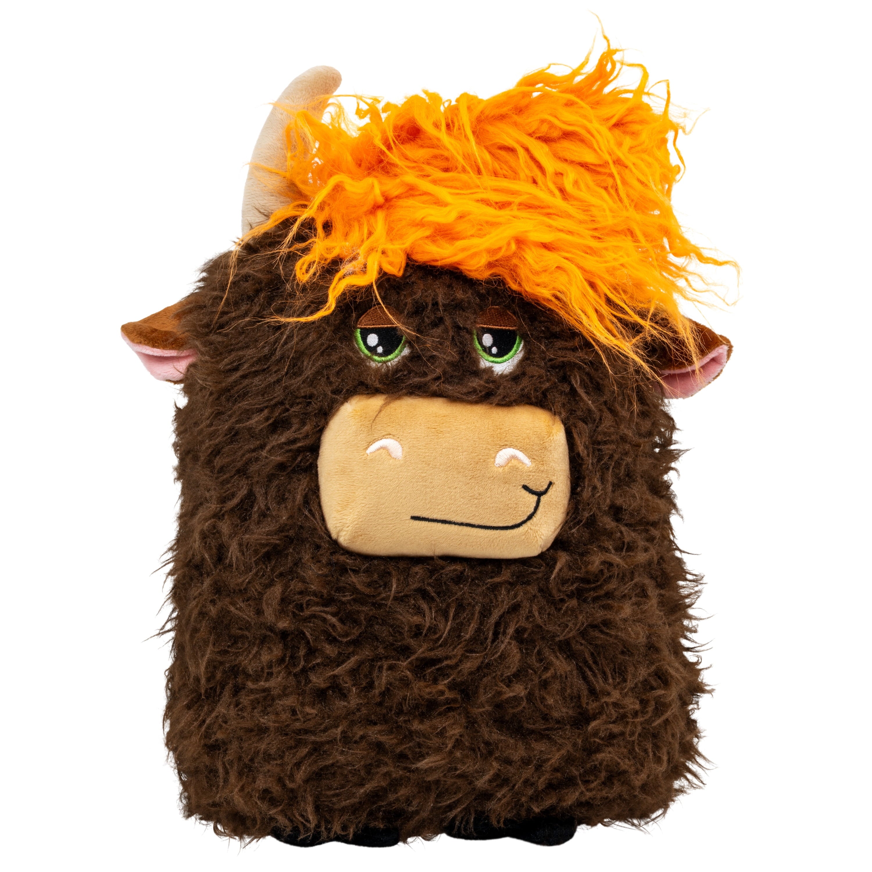 KONG® Comfort Squeaker Dog Toy - Highland Cow, Jumbo Extra Large