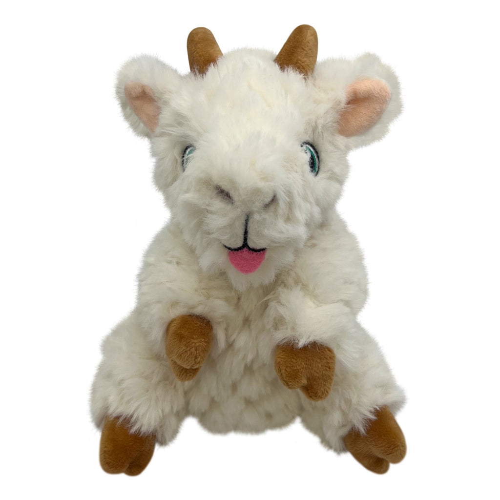 KONG® Comfort Tykes Fluffy Dog Toy - Removable Squeaker, Goat, Small