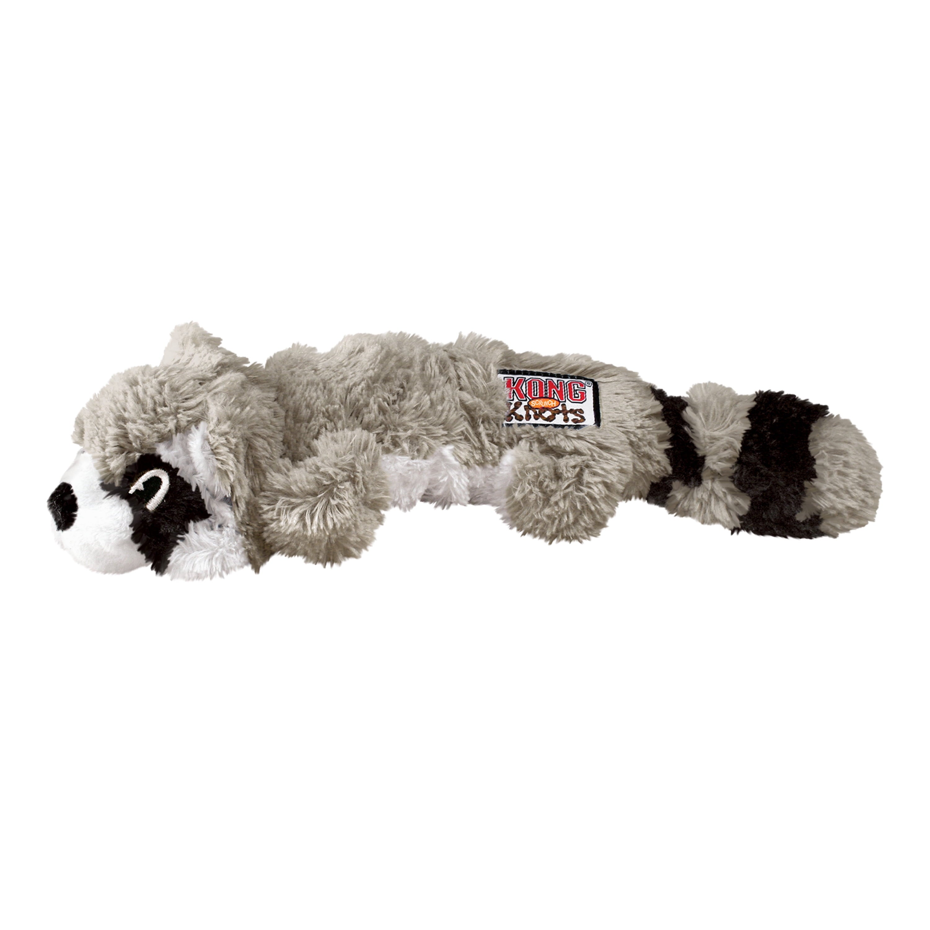 KONG® Scrunch Knots Stuffing Free Dog Toy - Racoon, Medium/Large