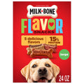 Milk Bone Flavor Snacks Large Dog Biscuits - Flavored Crunchy Dog Treats, 24 oz Box