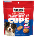 Milk Bone Peanut Buttery Cups - Filled Soft Dog Treats With Jif Peanut Butter & Real Bacon, 4.5 oz Bags