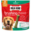 Milk Bone Brushing Chews Fresh Mint Flavor Daily Dental Dog Treats - Large, 24.2 oz Bag