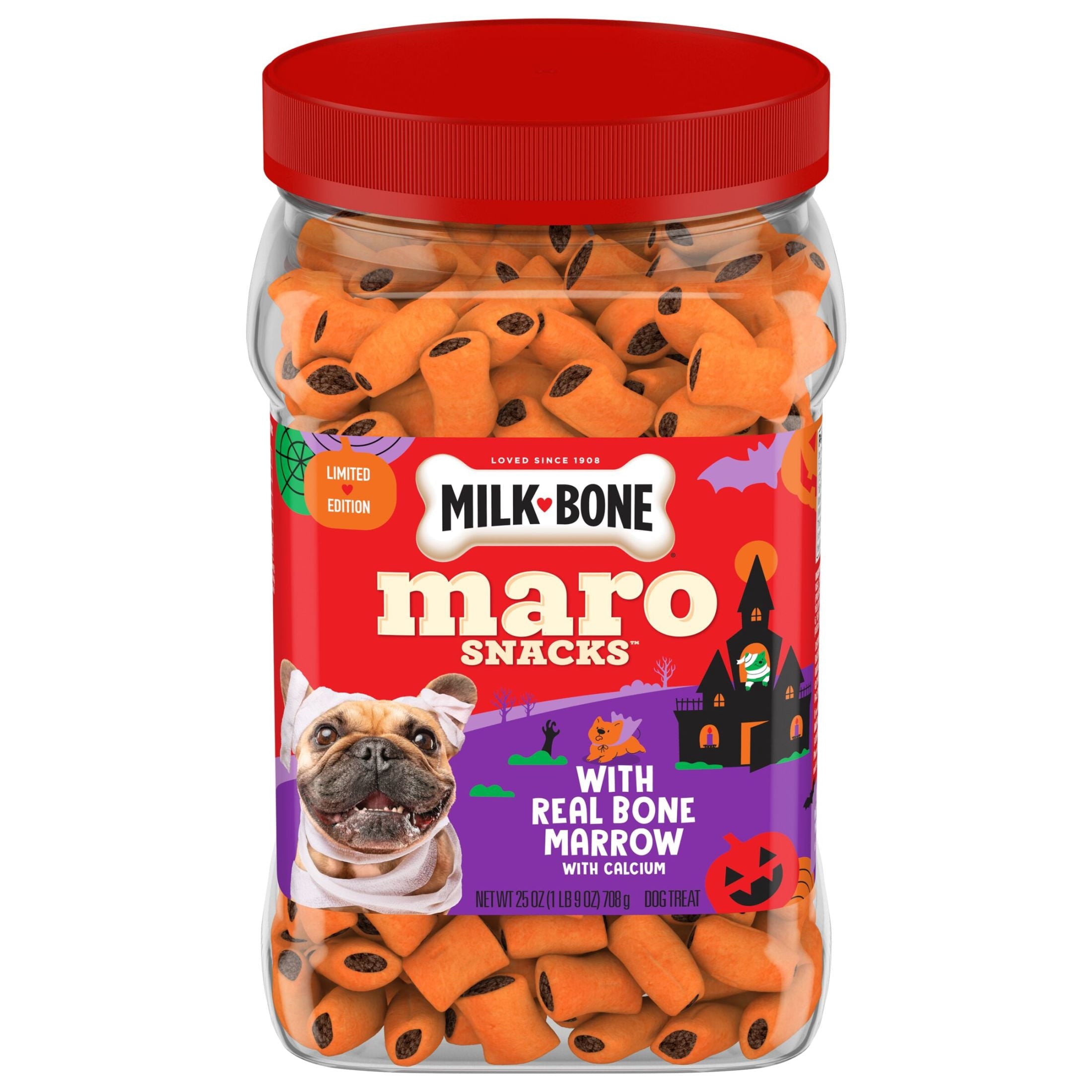 Milk Bone MaroSnacks Halloween Dog Treats - 25 oz Canister