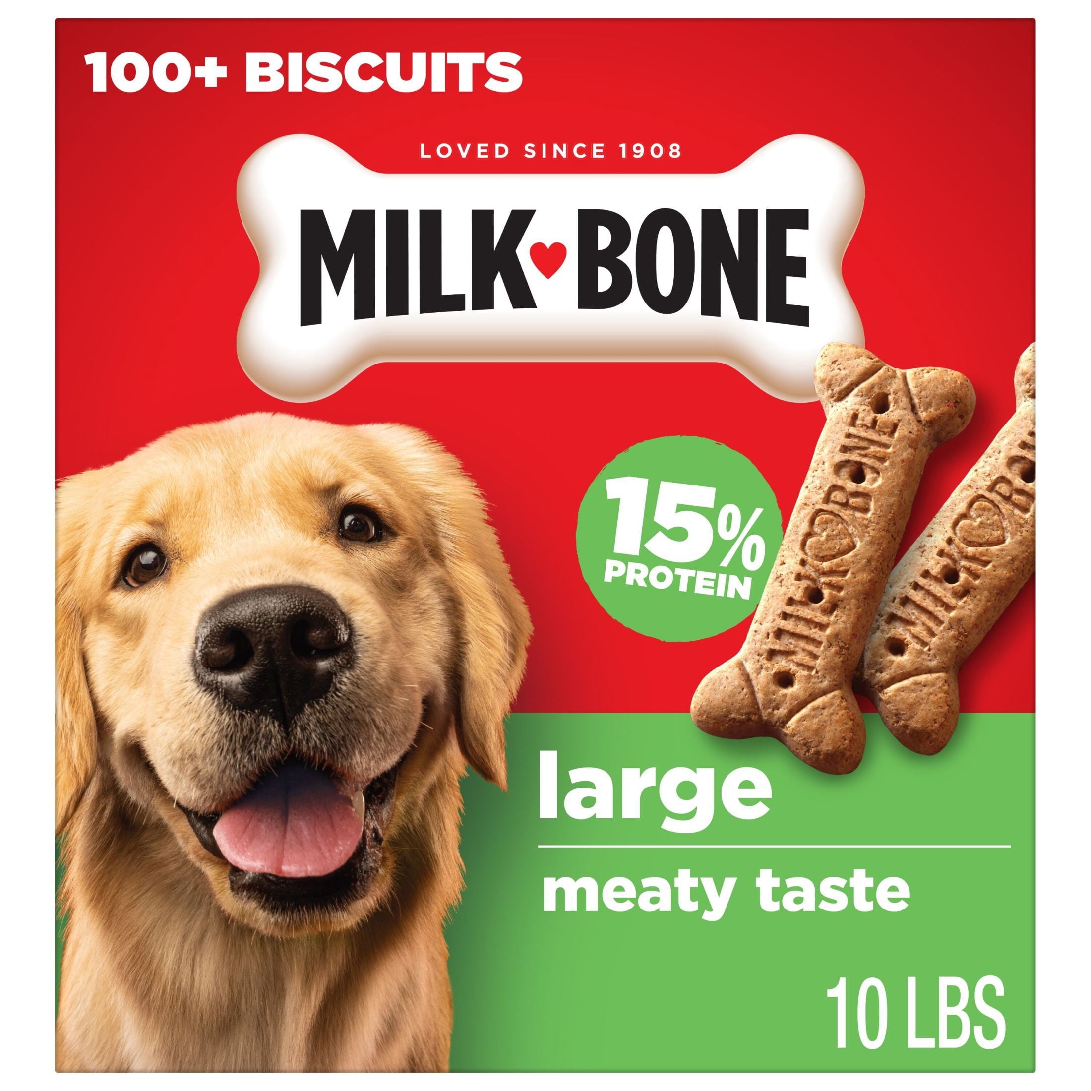 Milk Bone Crunchy Large Dog Treats - 10 Lb. Box, Original Beef Flavor