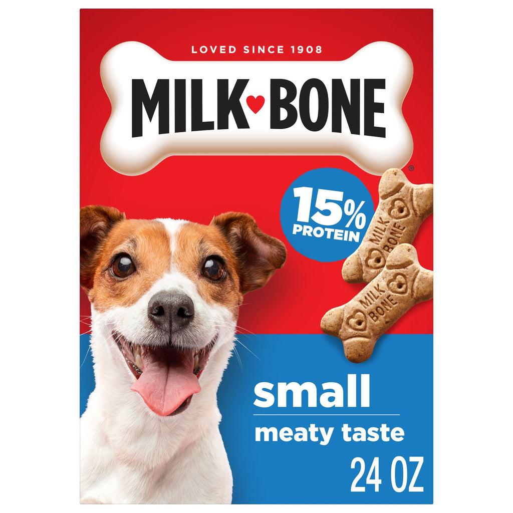 Milk Bone Original Small Dog Biscuits - Original Beef Flavor Dog Treats for Small Dogs, 24 oz Box