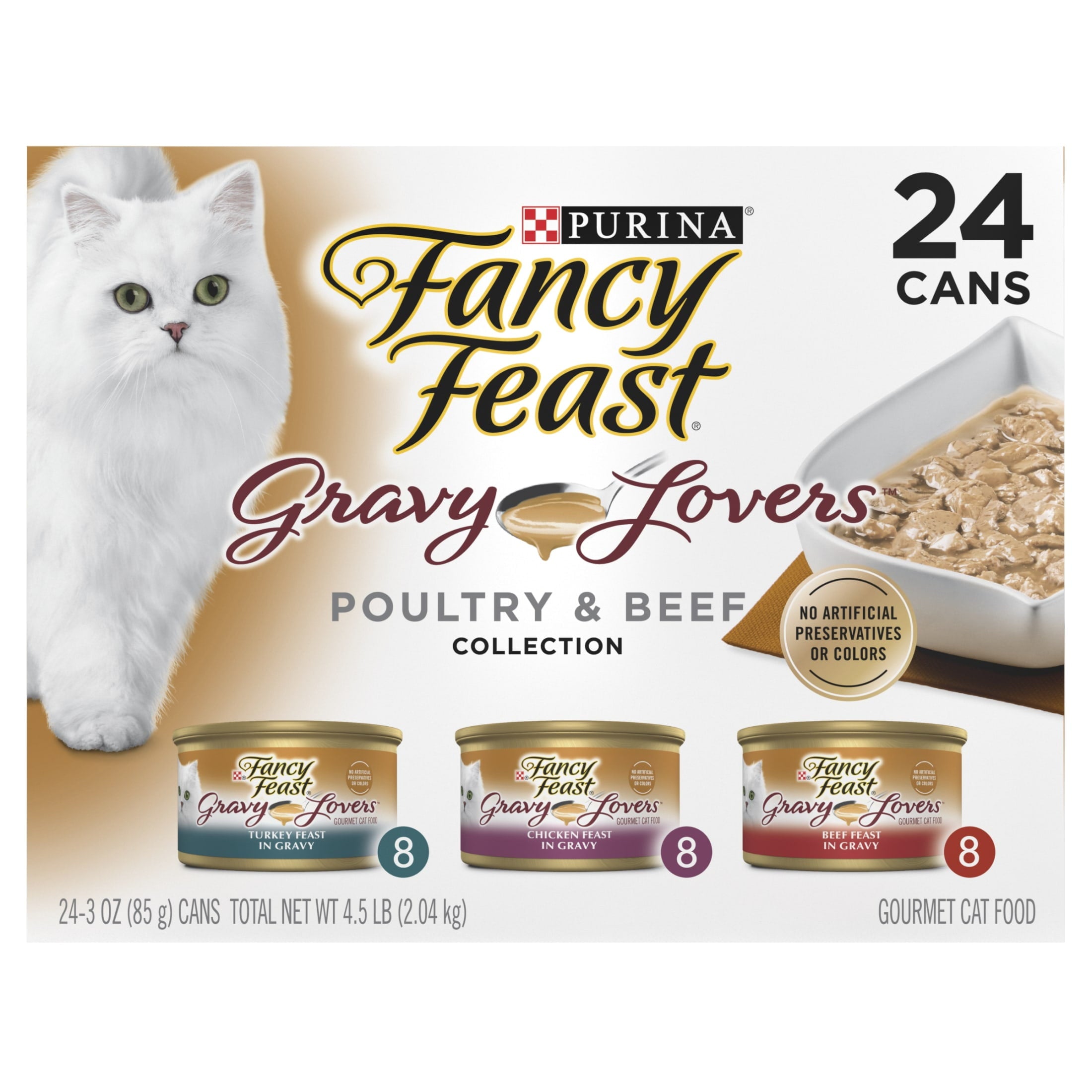 Purina Fancy Feast Gravy Lovers Food - Wet Cat Food Collection, 3 oz Cans
