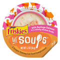 Purina Friskies Grain Free Lickable Cat Food Toppers Lil’ Soups With Sockeye Salmon in Chicken Broth - 1.2 oz Cups