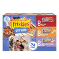 Purina Friskies Gravy Shreds - Beef, Chicken, Turkey and Cheese, Wet Cat Food, 5.5 oz Can