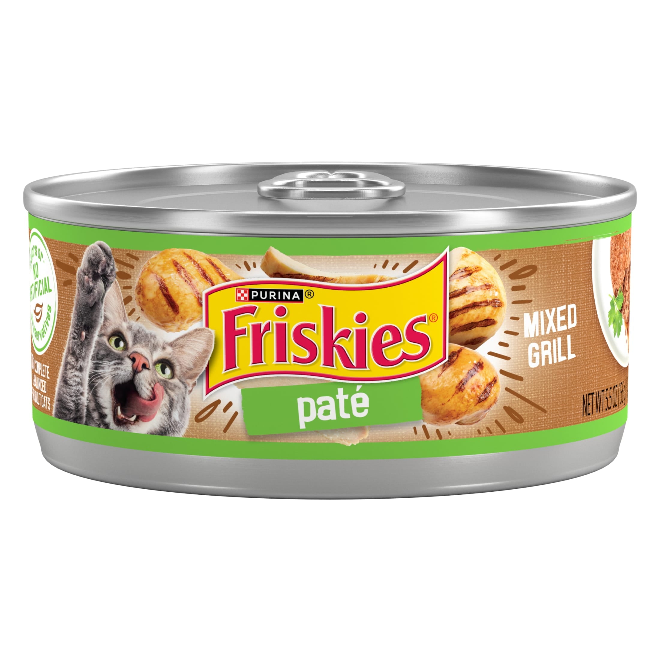 Purina Friskies Pate - Mixed Grill, Wet Cat Food, 5.5 oz Can