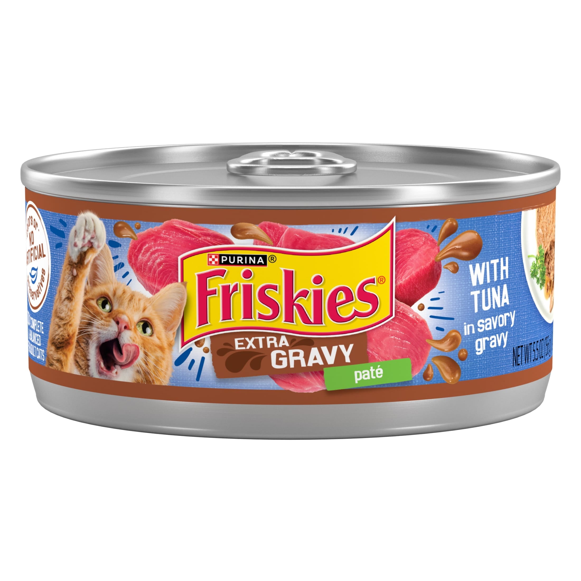 Purina Friskies Gravy Pate - Tuna, Wet Cat Food, 5.5 oz Can