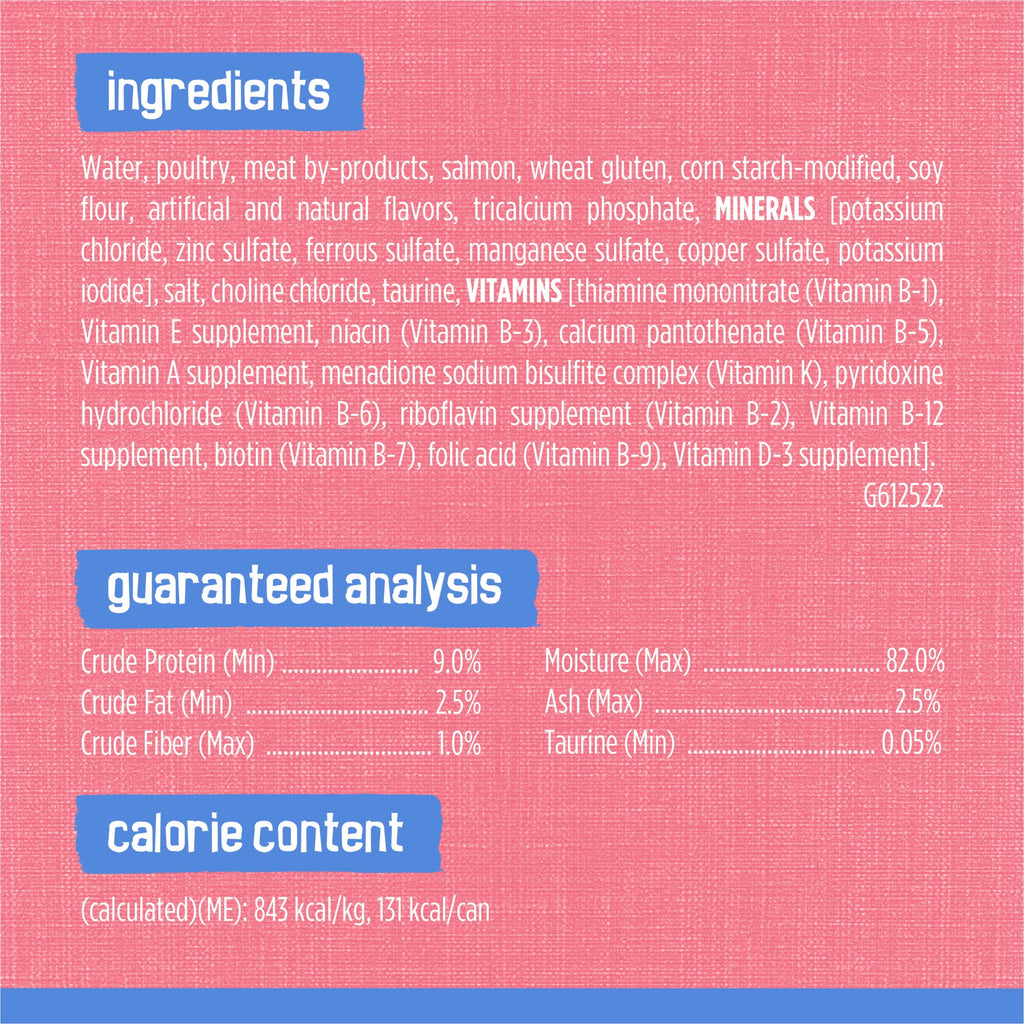Purina Friskies Shreds With Salmon in Sauce - Wet Cat Food, 5.5 oz Can, 24 Pack