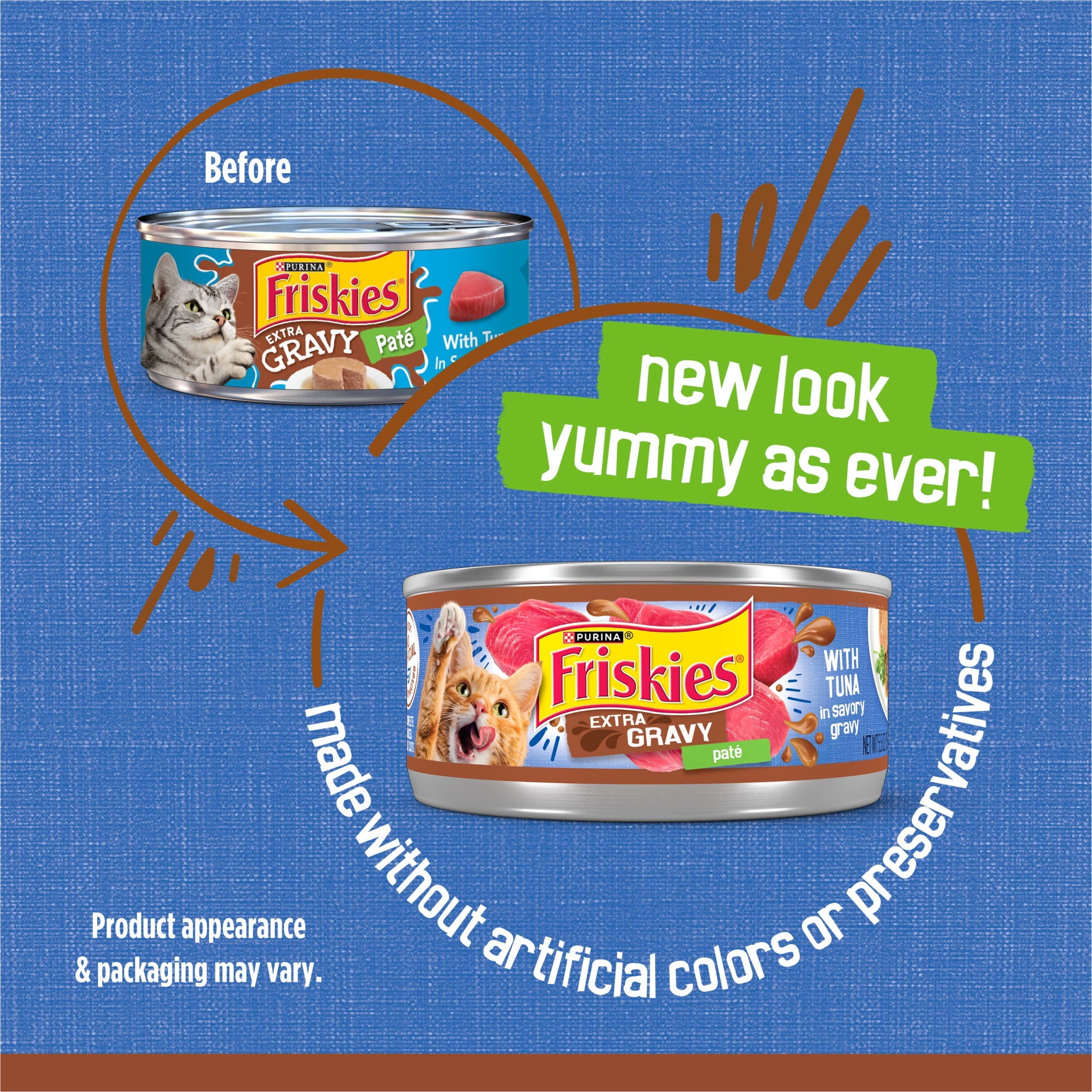 Purina Friskies Gravy Pate - Tuna, Wet Cat Food, 5.5 oz Can - 24-Pack