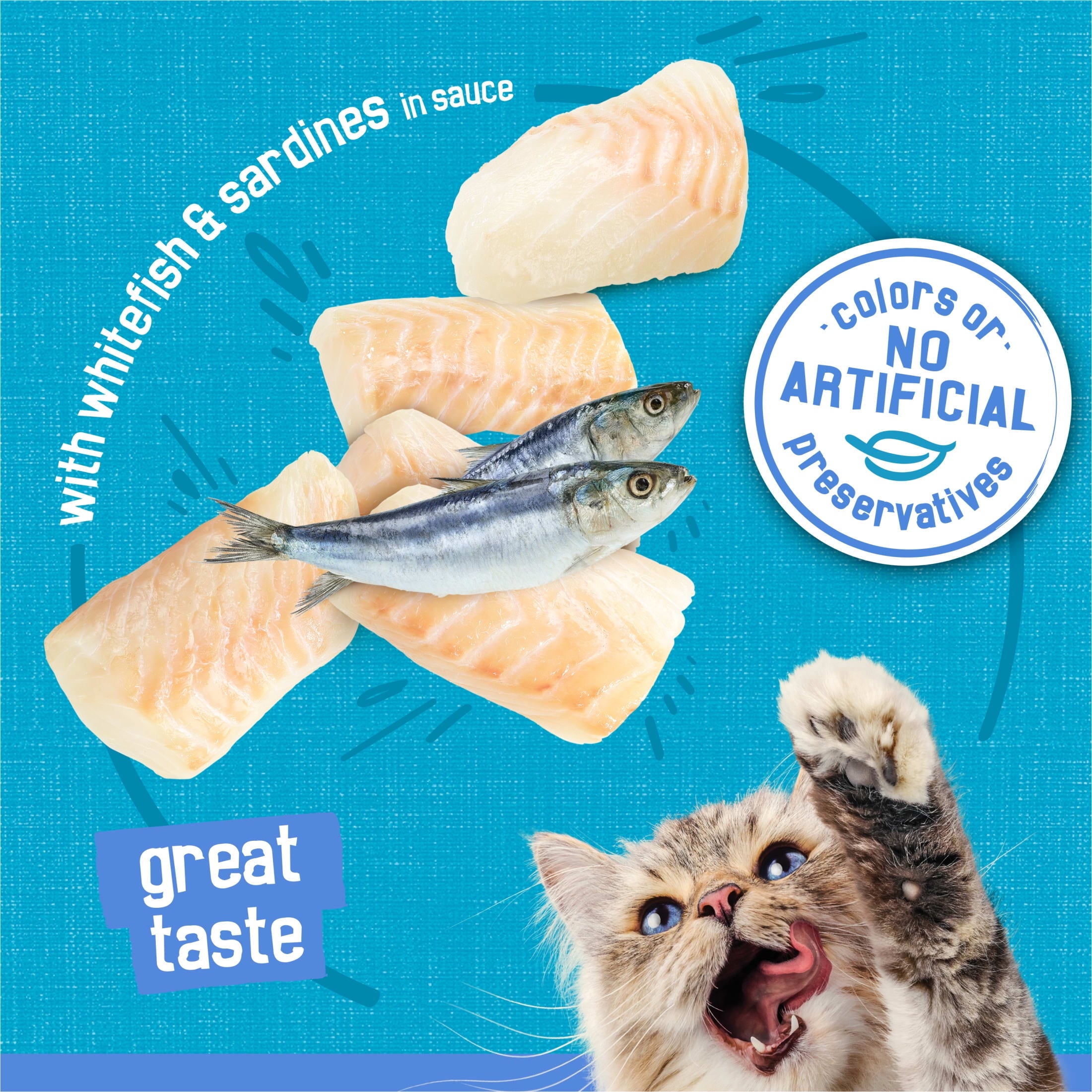 Purina Friskies Shreds - Whitefish and Sardines in Sauce, Wet Cat Food, 5.5 oz Can