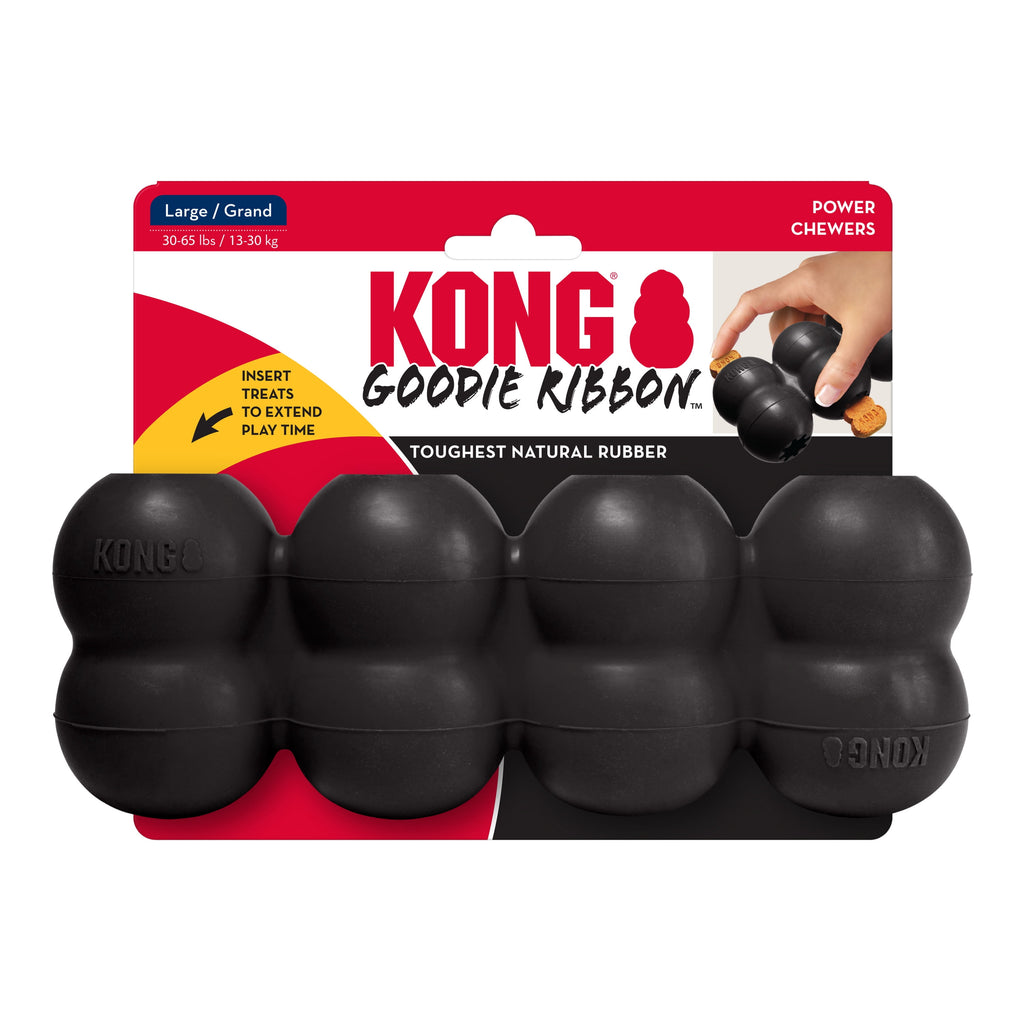 KONG® Extreme Rubber Goodie Ribbon Toy for Power Chewers - Large for Dogs Between 30-65 lbs