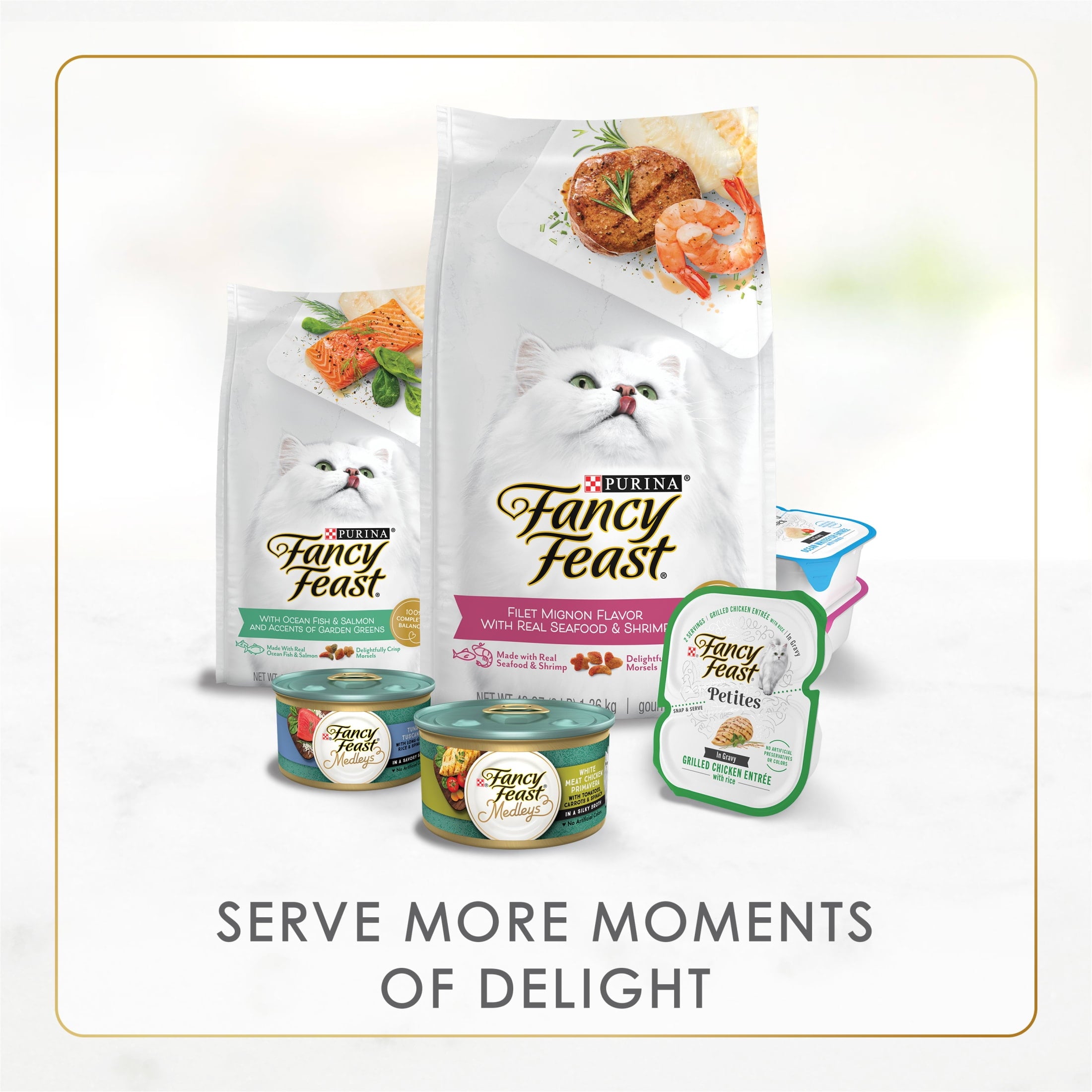 Purina Fancy Feast Cod - Sole and Shrimp Feast Classic Grain Free Wet Cat Food Pate, 3 oz.