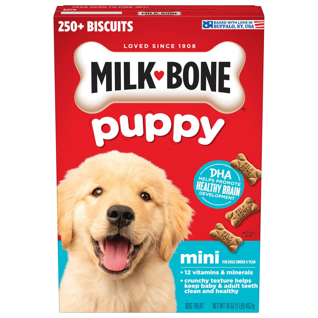 Milk Bone Puppy Original Biscuits - Dog Treats for Puppies, 16 oz Box - 6-Pack