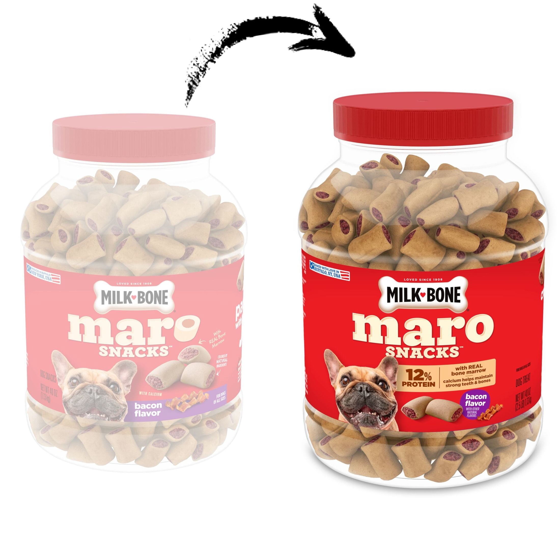 Milk Bone MaroSnacks Bacon Flavor Small Dog Treats With Bone Marrow - 40 ozs