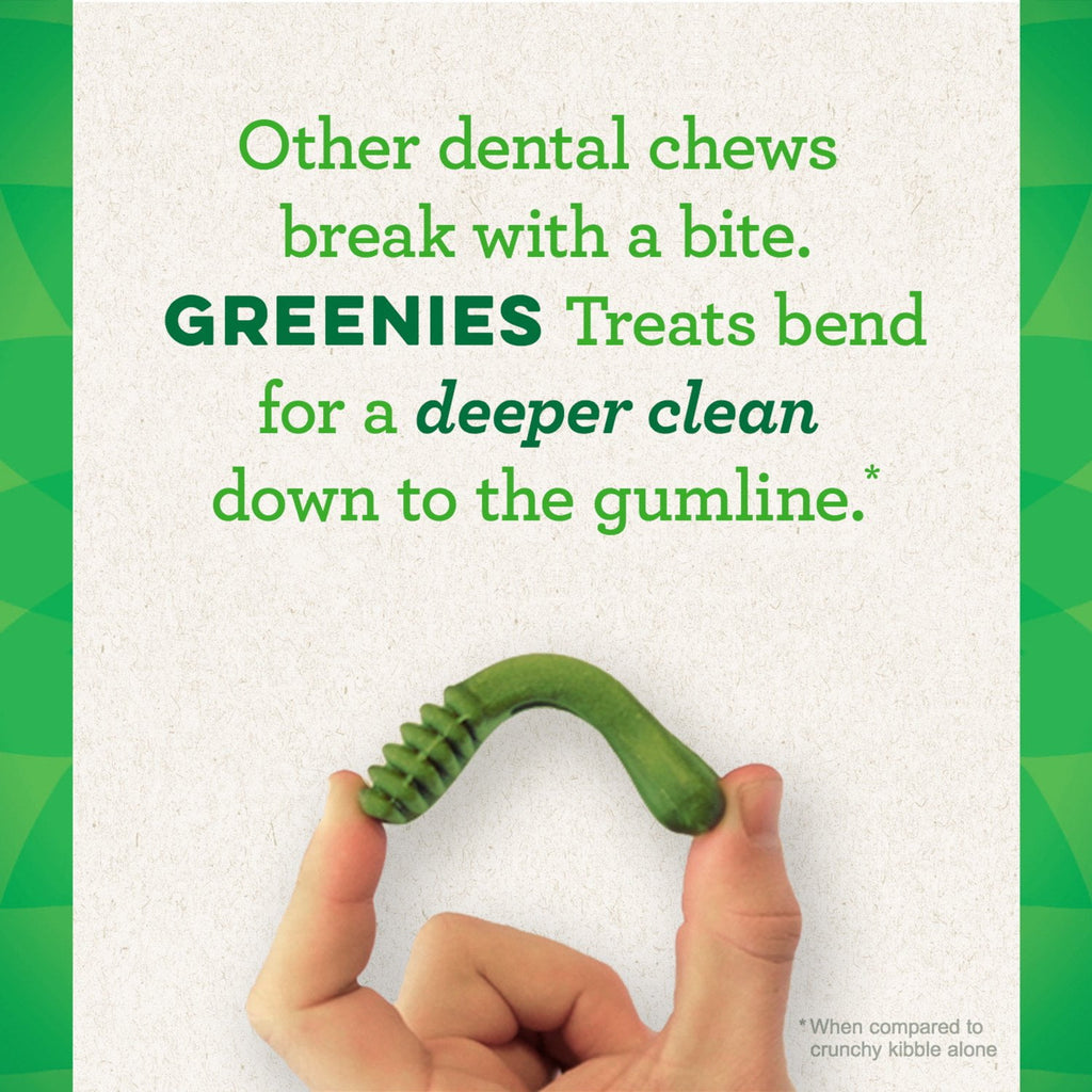 Greenies Original Flavor Dental Treats for Dogs - 18 oz Pouch (4 Pack), Shelf-Stable
