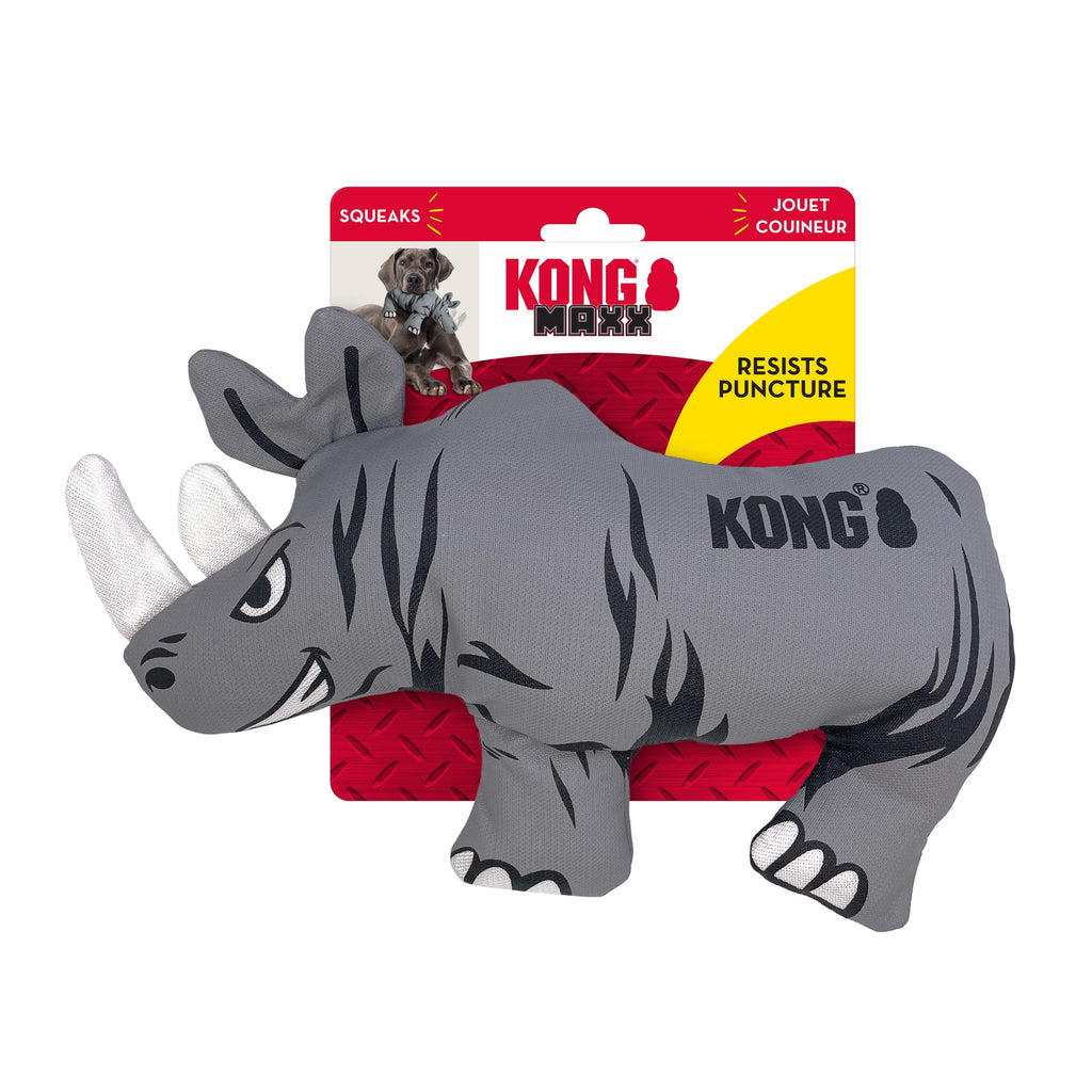 KONG® Maxx Rhino Squeaker Dog Toy - 5x more Puncture Resistant, Large
