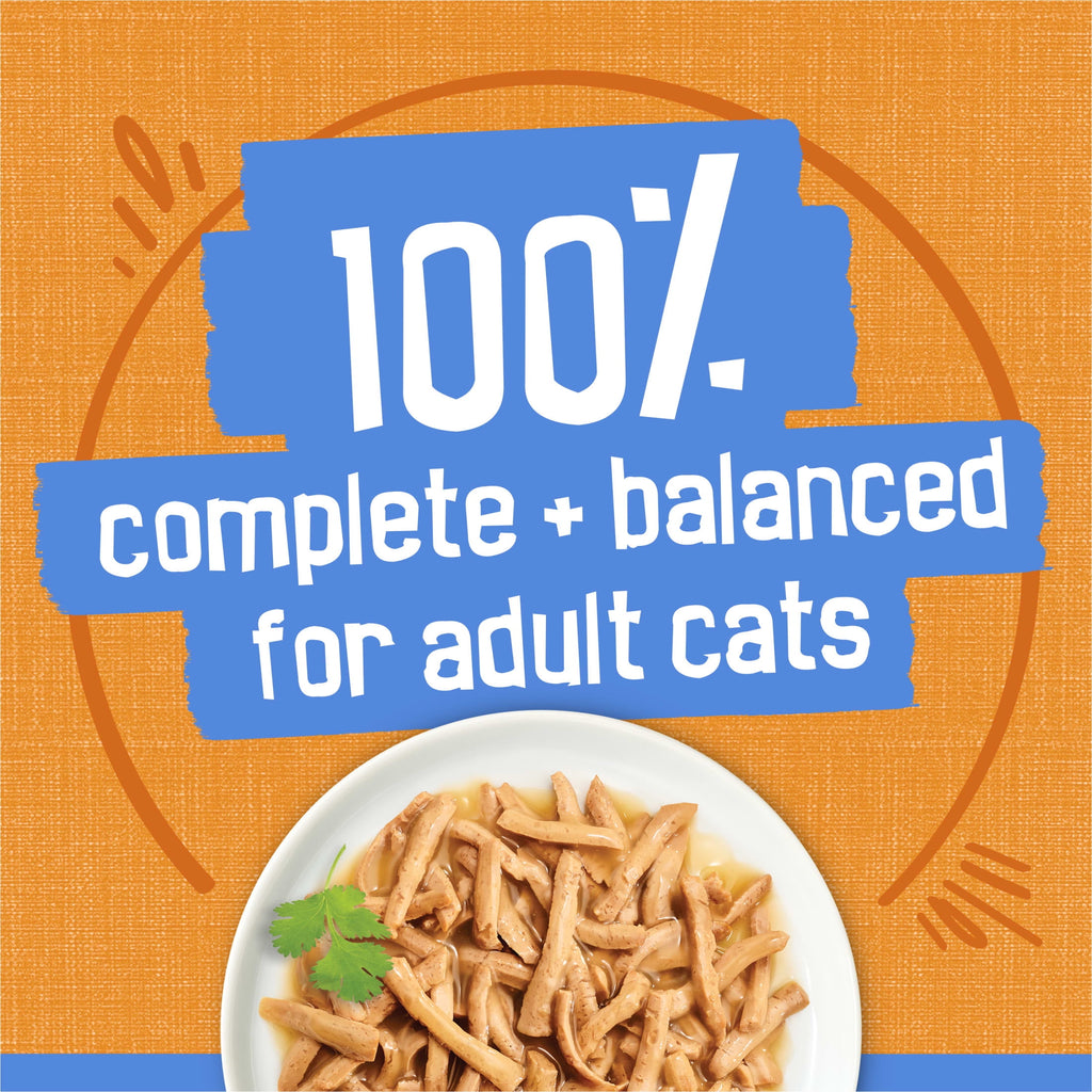Purina Friskies Shreds - Chicken in Gravy, Wet Cat Food, 5.5 oz Can - 12-Pack
